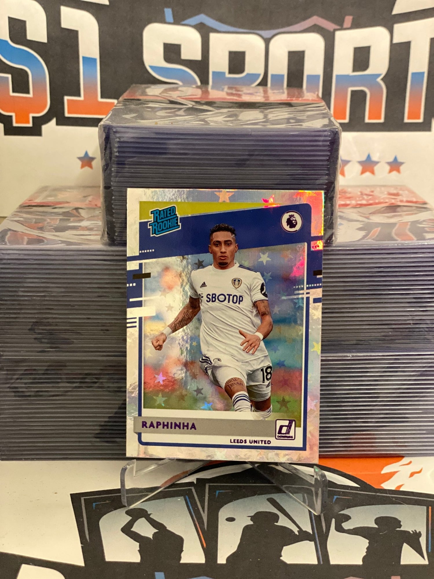 2020 Panini Chronicles (Purple Astro, Donruss, Rated Rookie) Premier League Raphinha #5