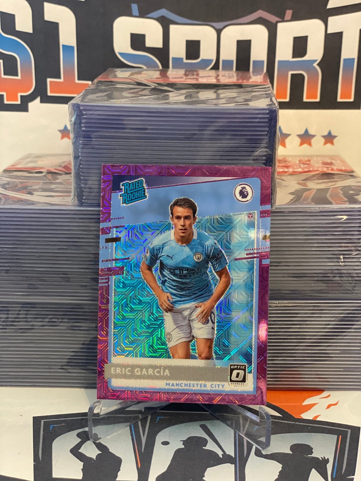 2020 Panini Chronicles (Purple Mojo Prizm, Optic Rated Rookie) Premier League Eric Garcia #3