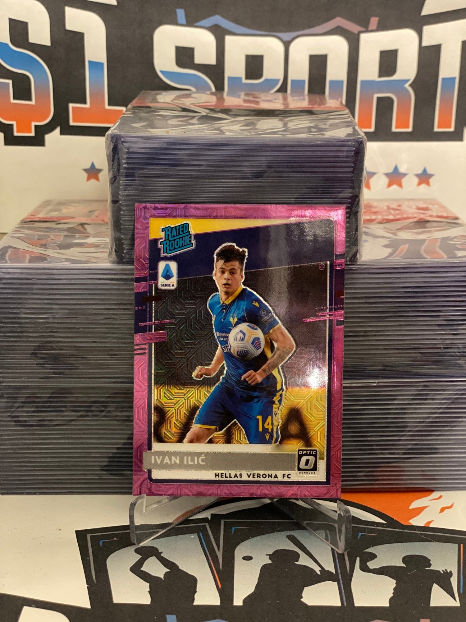 2020 Panini Chronicles (Purple Mojo Prizm, Optic, Rated Rookie) Serie A Ivan Ilic #10