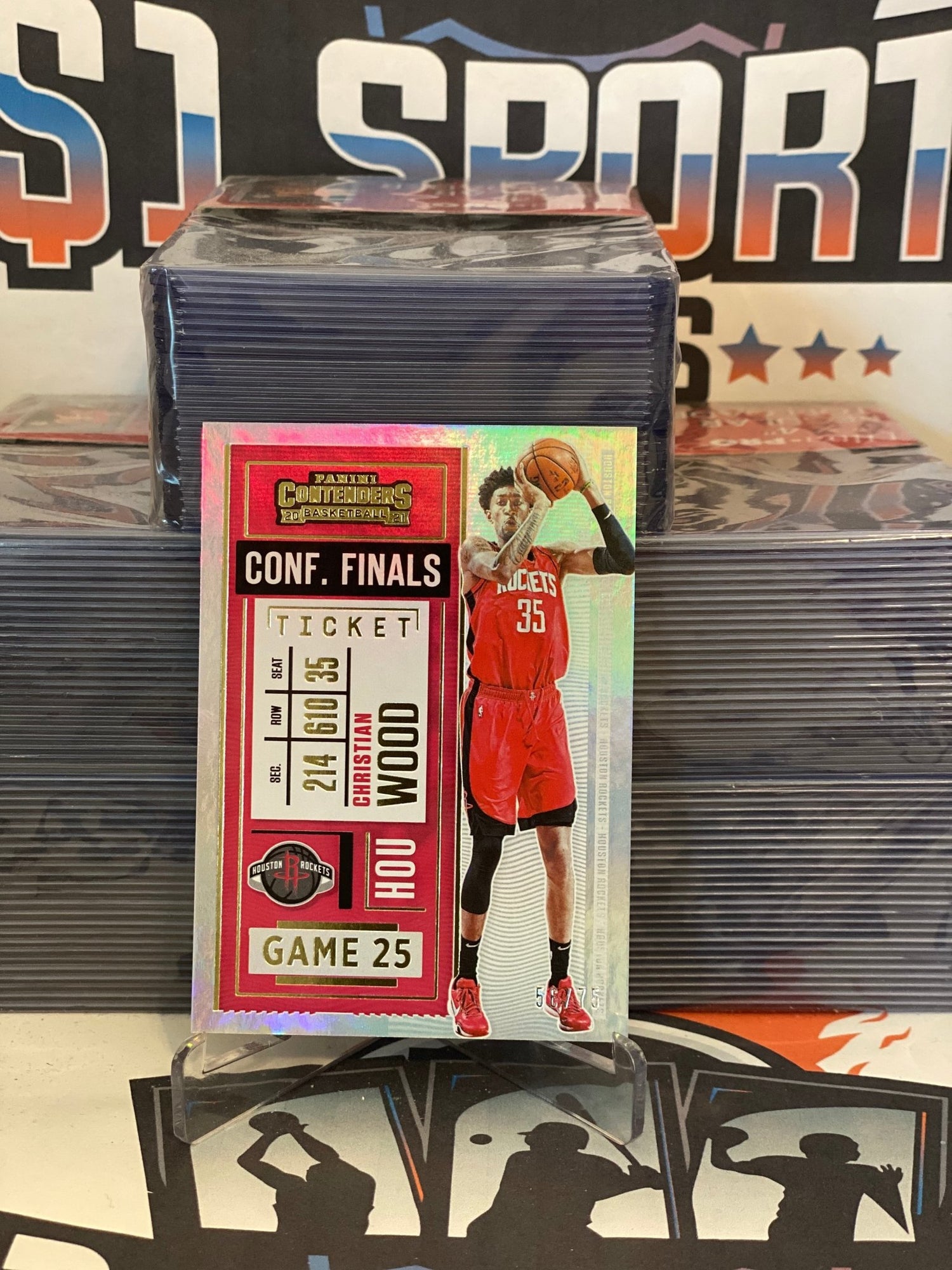 2020 Panini Contenders (Gold 56/75) Christian Wood #48