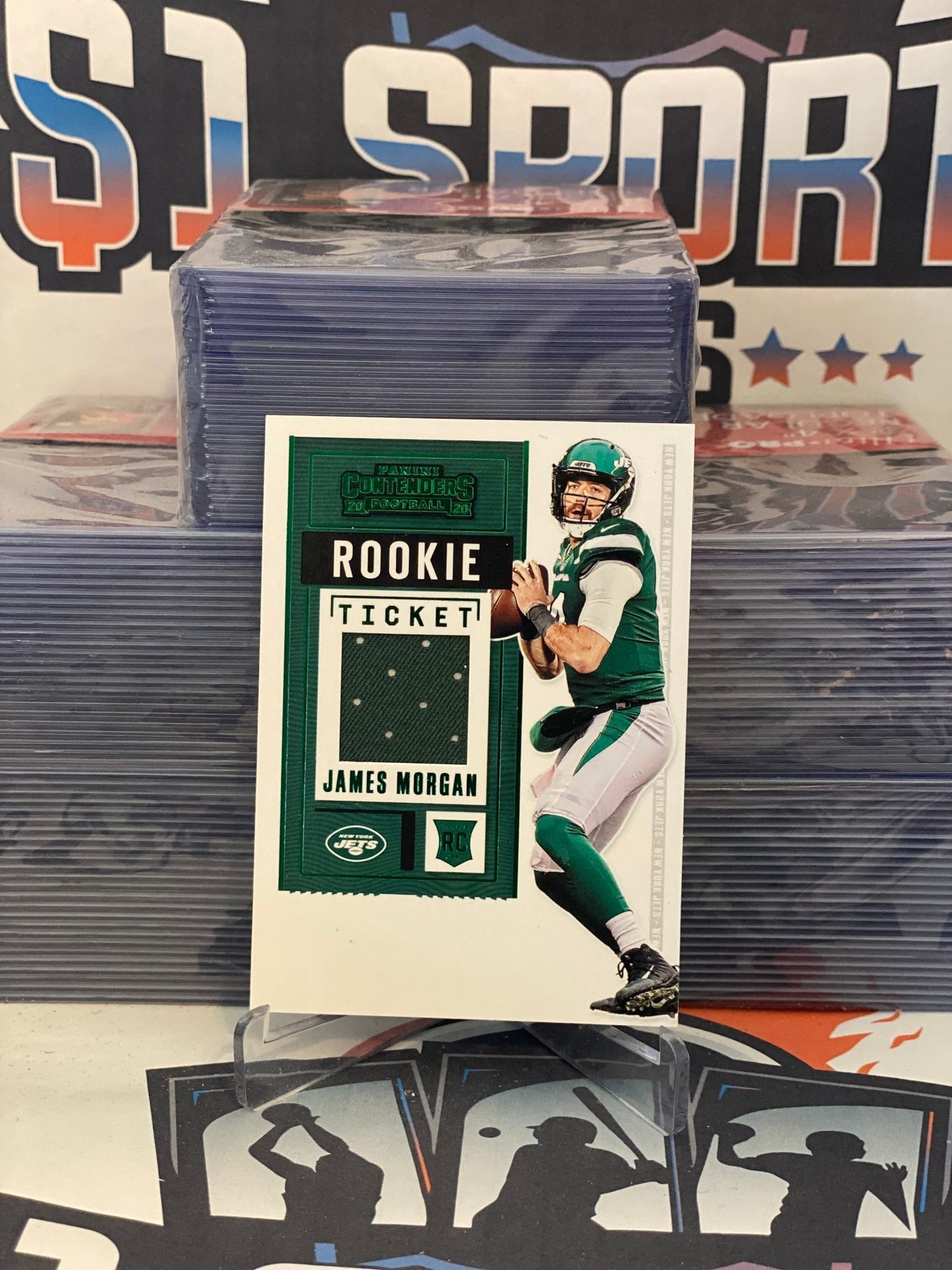 2020 Panini Contenders (Green, Season Ticket Relic) James Morgan Rookie #RTS-JMO