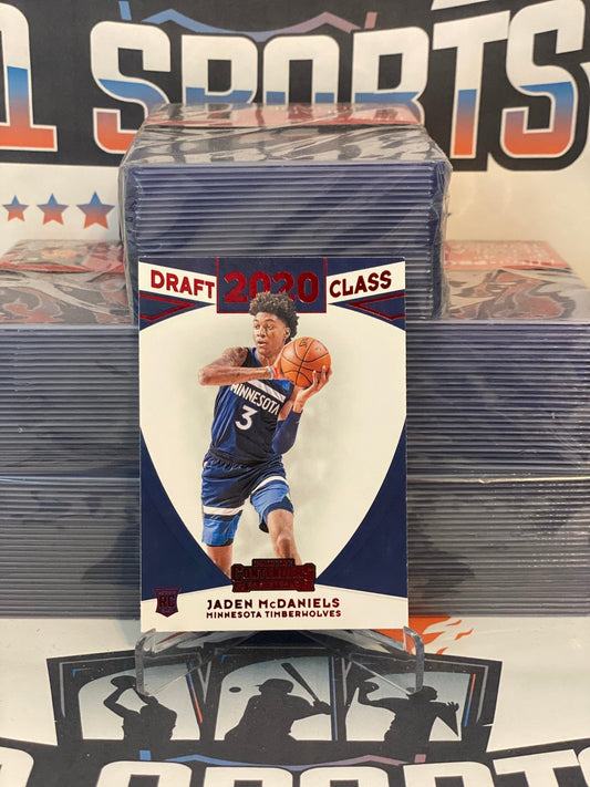 2020 Panini Contenders (Red, Draft Class) Jaden McDaniels Rookie #12