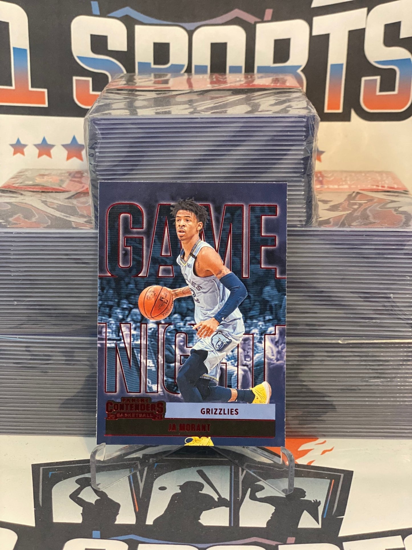 2020 Panini Contenders (Red, Game Night) Ja Morant #20