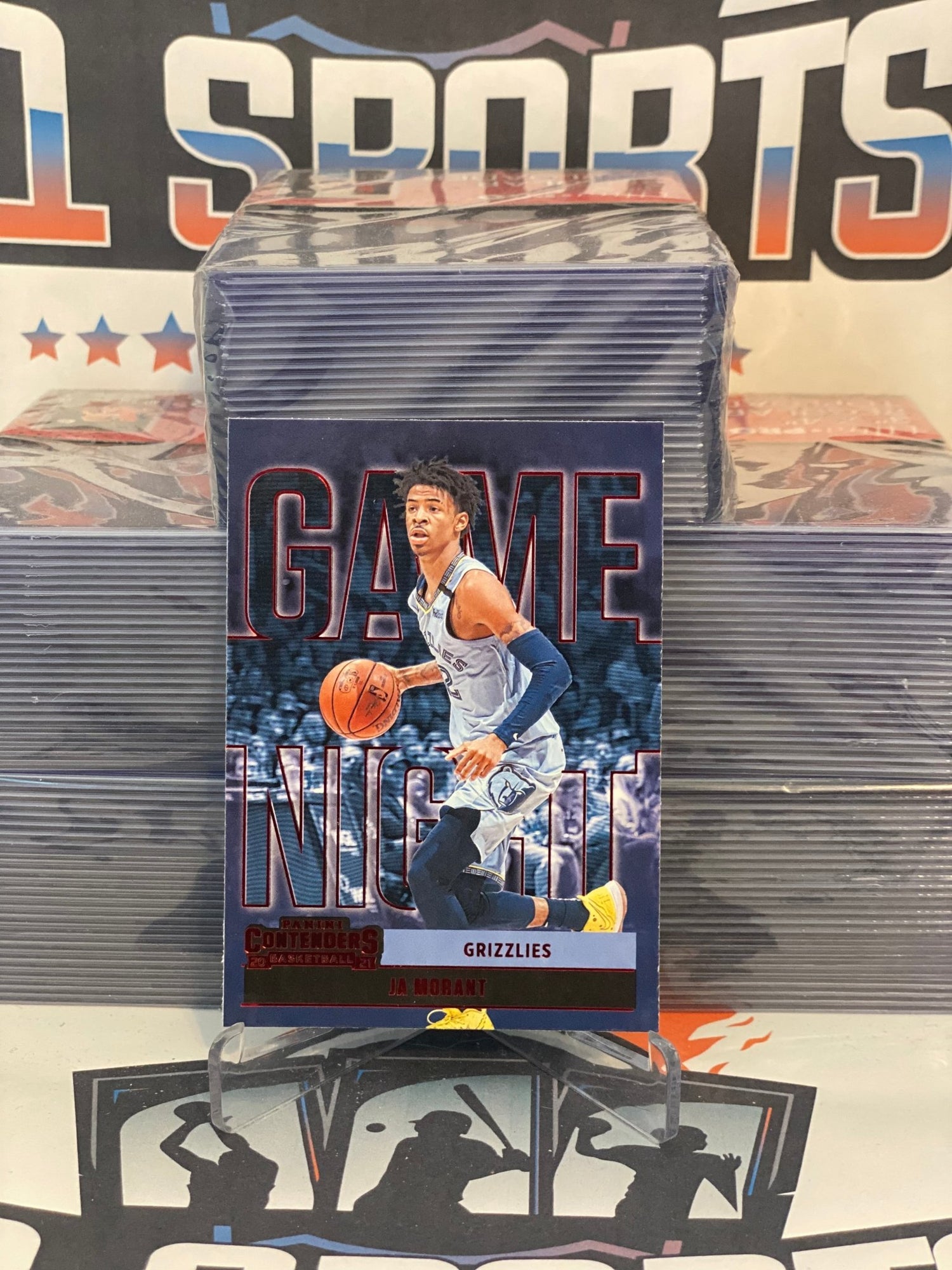 2020 Panini Contenders (Red, Game Night) Ja Morant #20