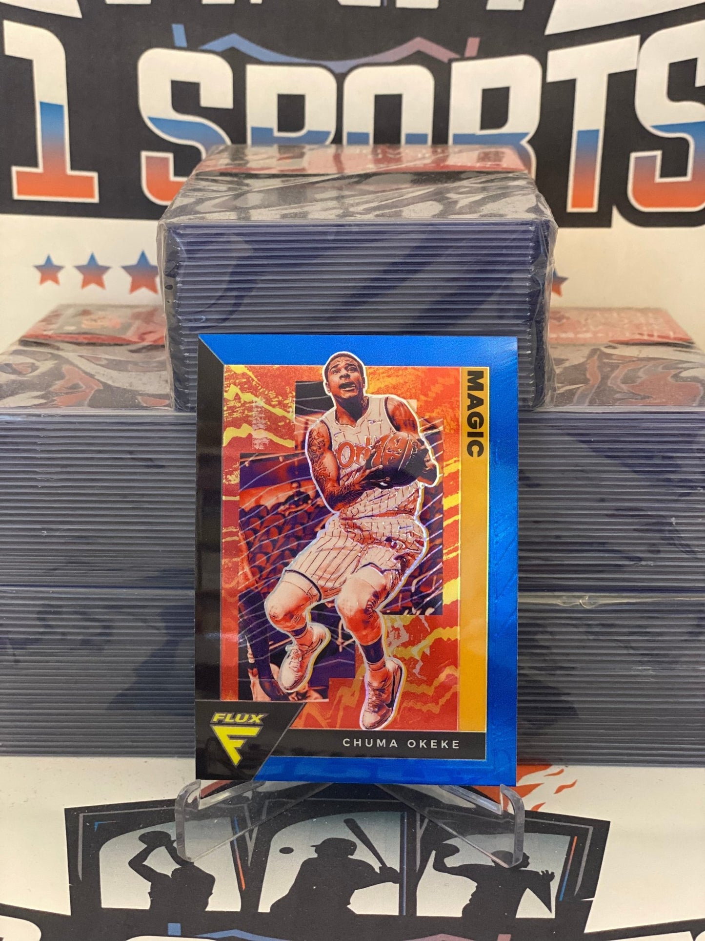 2020 Panini Flux (Blue Prizm) Chuma Okeke #128