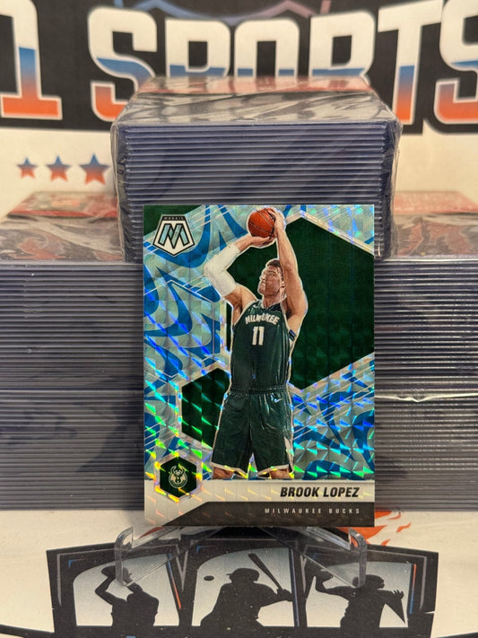 2020 Panini Mosaic (Blue Reactive Prizm) Brook Lopez #9