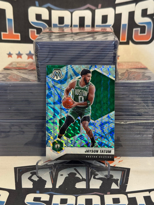 2020 Panini Mosaic (Blue Reactive Prizm) Jayson Tatum #107