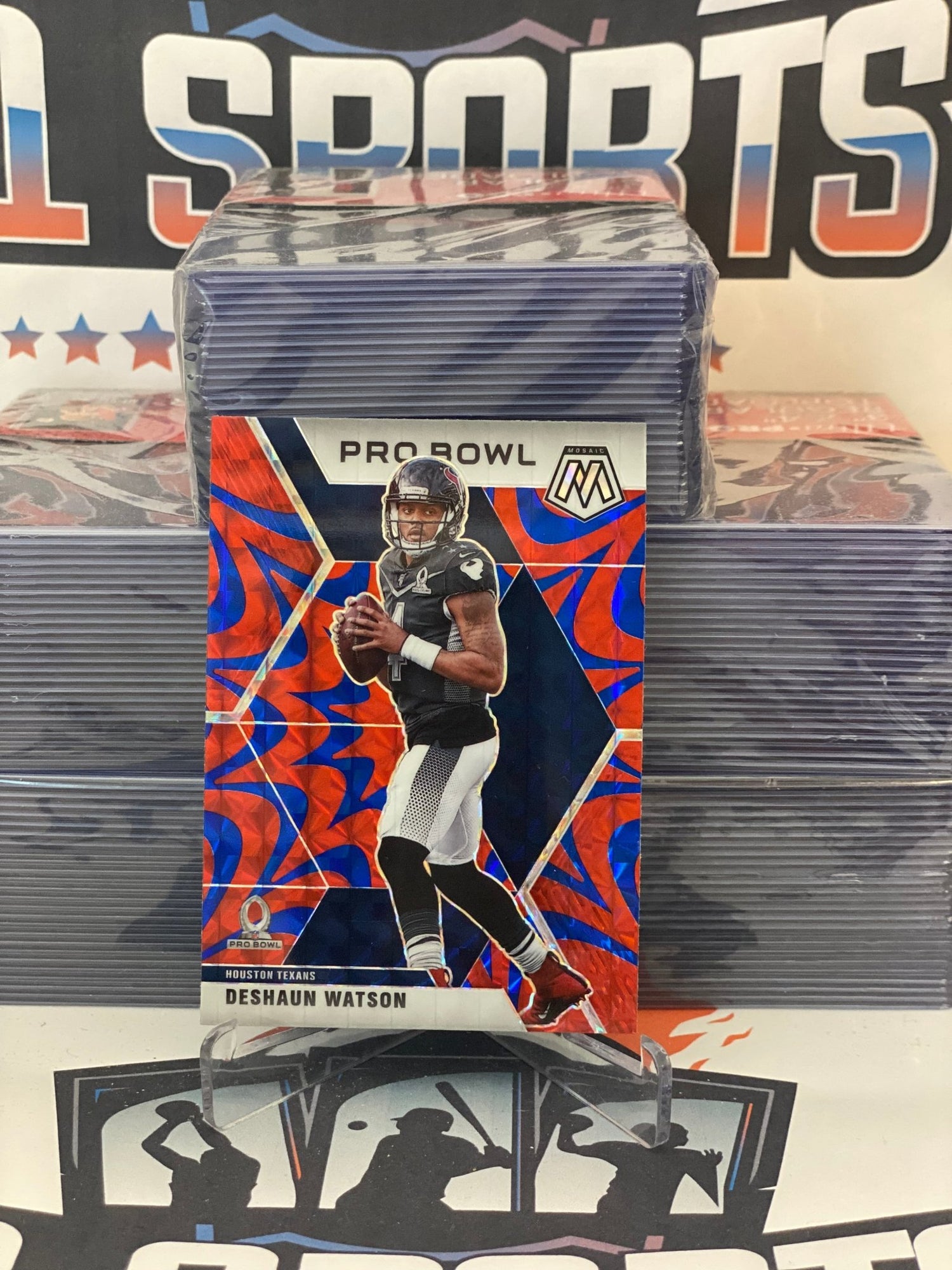 2020 Panini Mosaic (Blue Reactive Prizm, Pro Bowl) Deshaun Watson #259