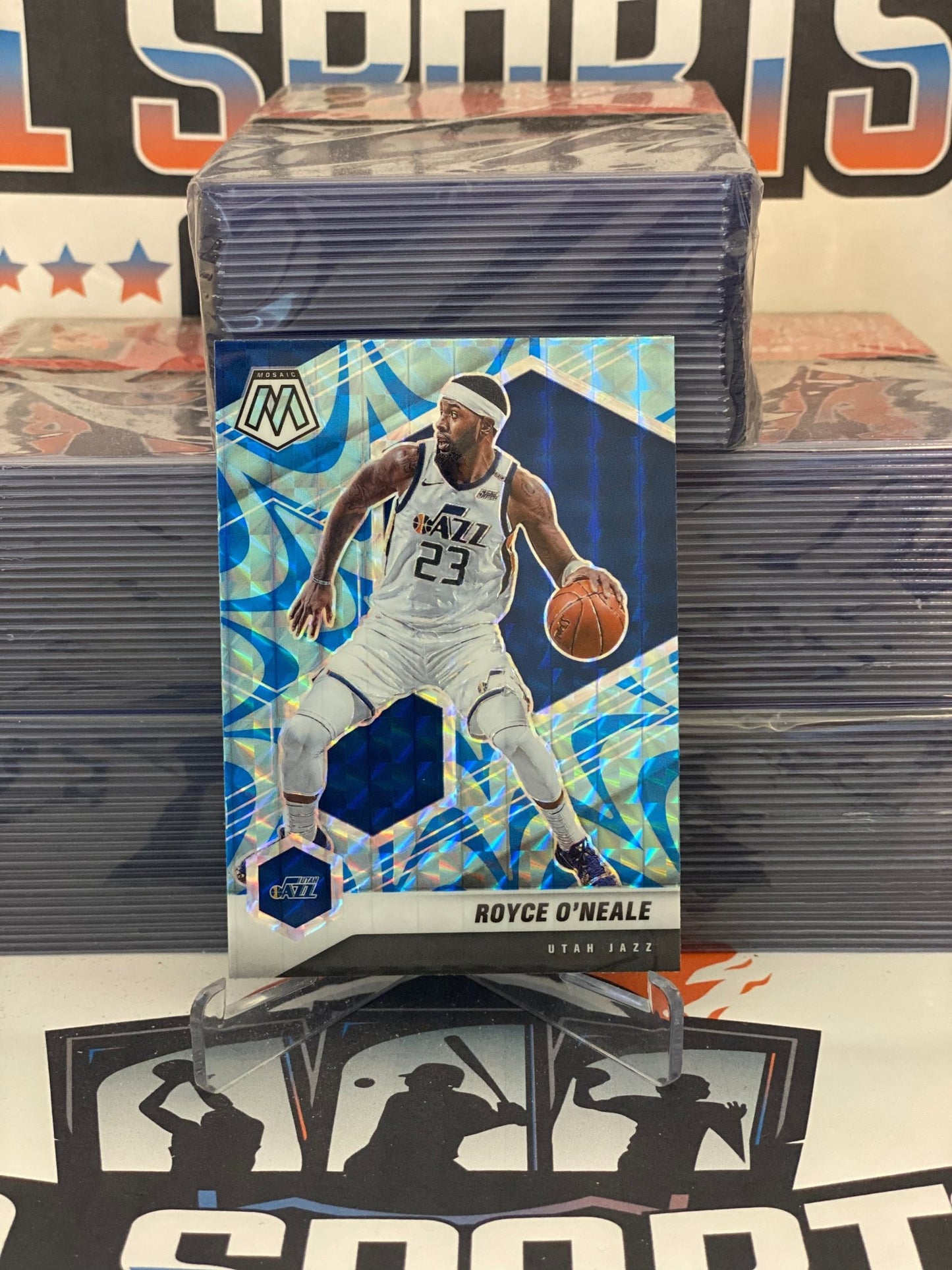2020 Panini Mosaic (Blue Reactive Prizm) Royce O'Neal #78
