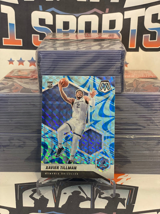 2020 Panini Mosaic (Blue Reactive Prizm) Xavier Tillman Rookie #213