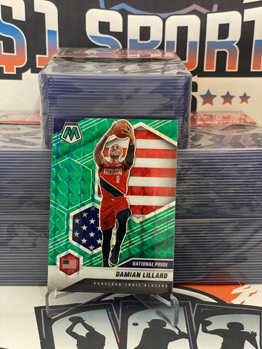 2020 Panini Mosaic (Green Prizm, National Pride) Damian Lillard #246