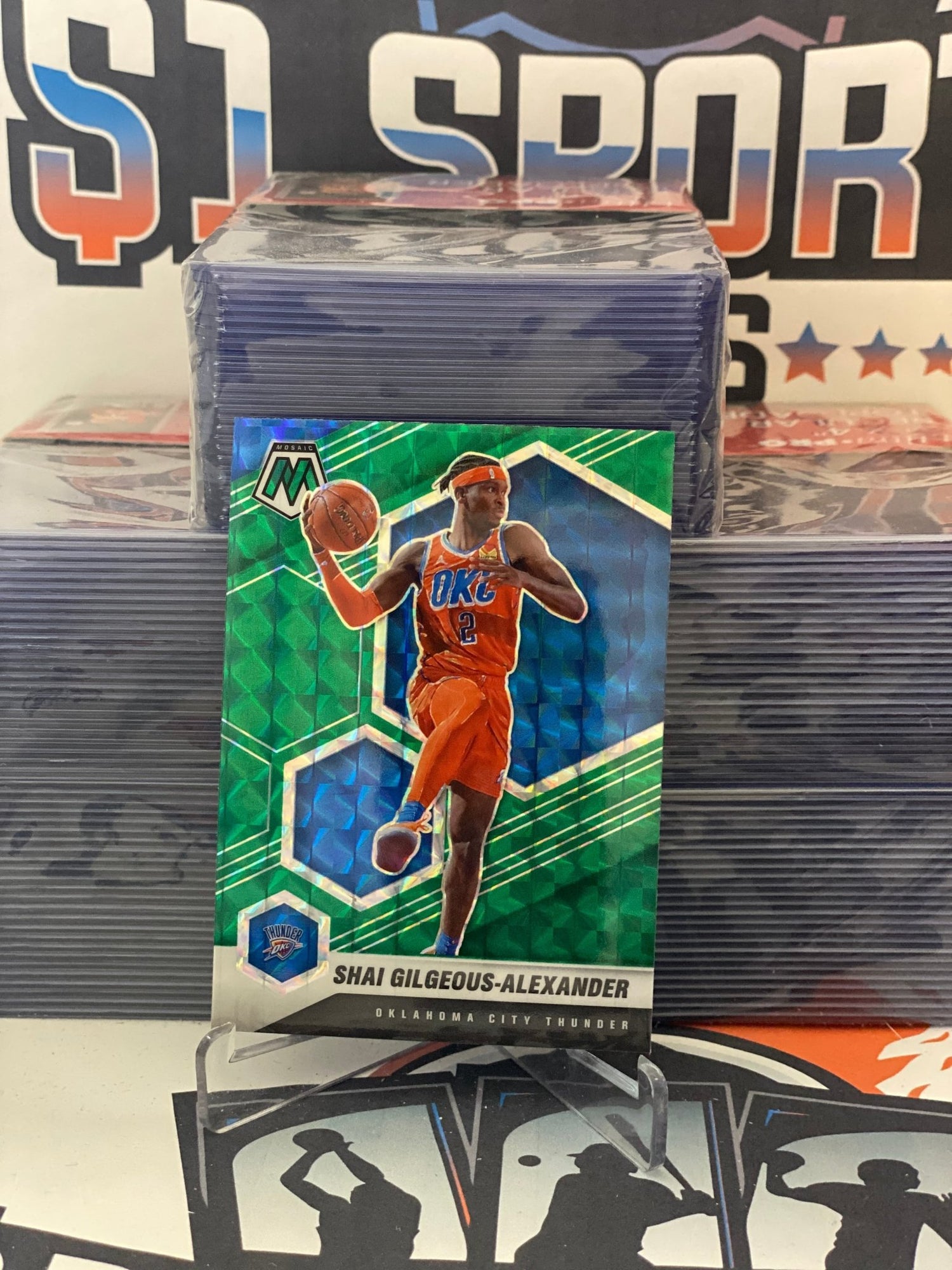 2020 Panini Mosaic (Green Prizm) Shai Gilgeous-Alexander #103