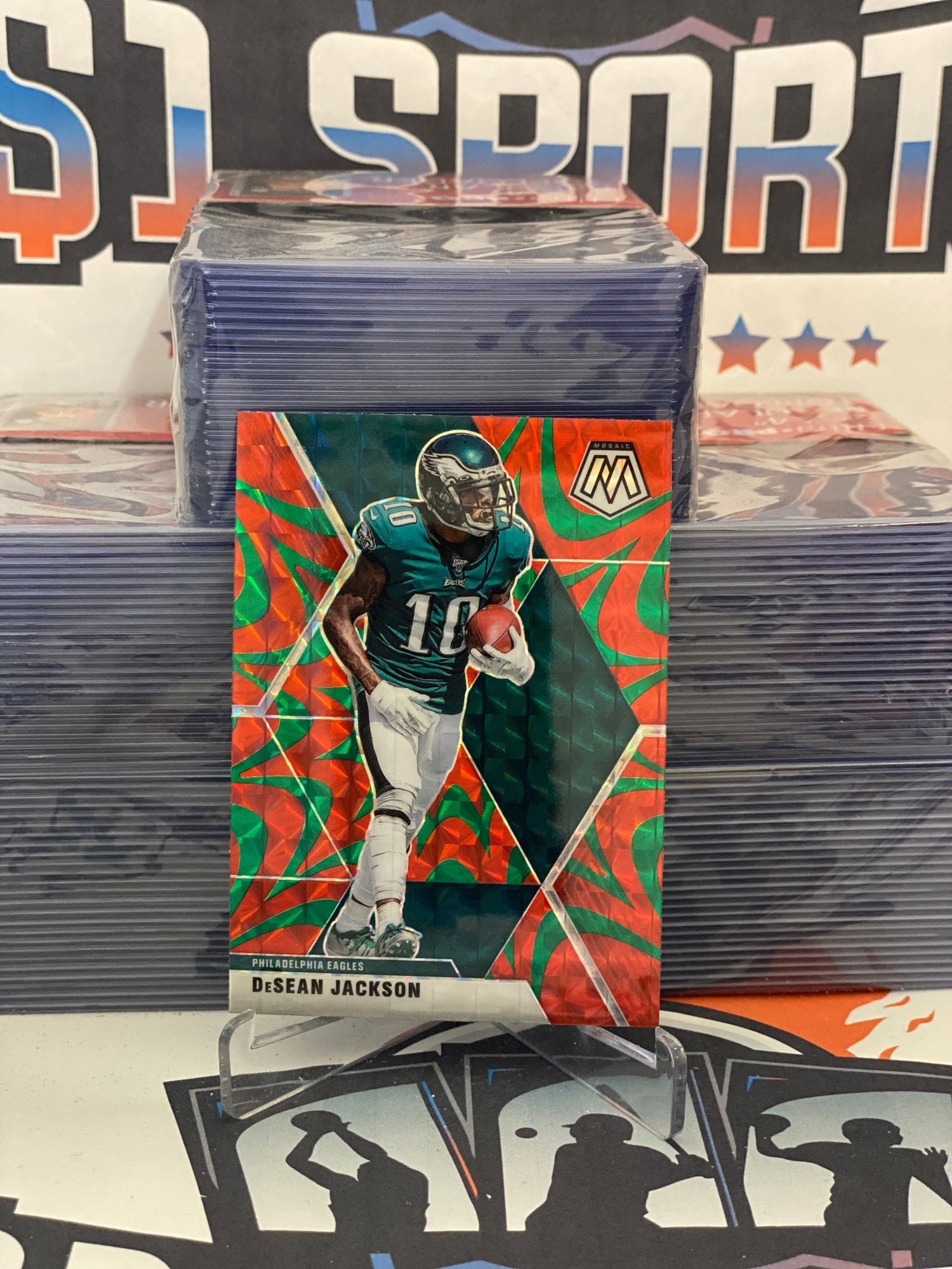 2020 Panini Mosaic (Green Reactive Prizm) DeSean Jackson #166