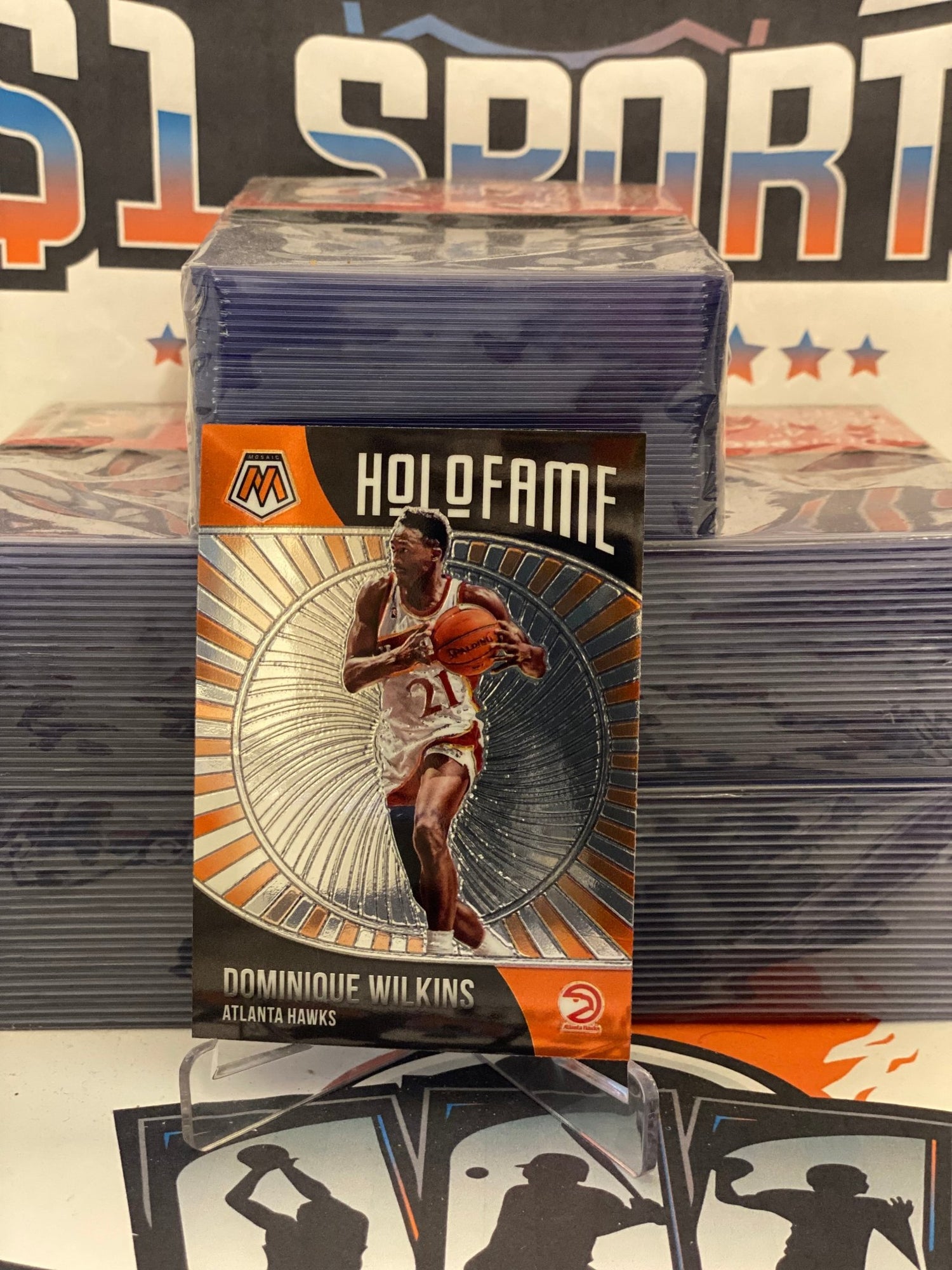 2020 Panini Mosaic (HoloFame) Dominique Wilkins #19