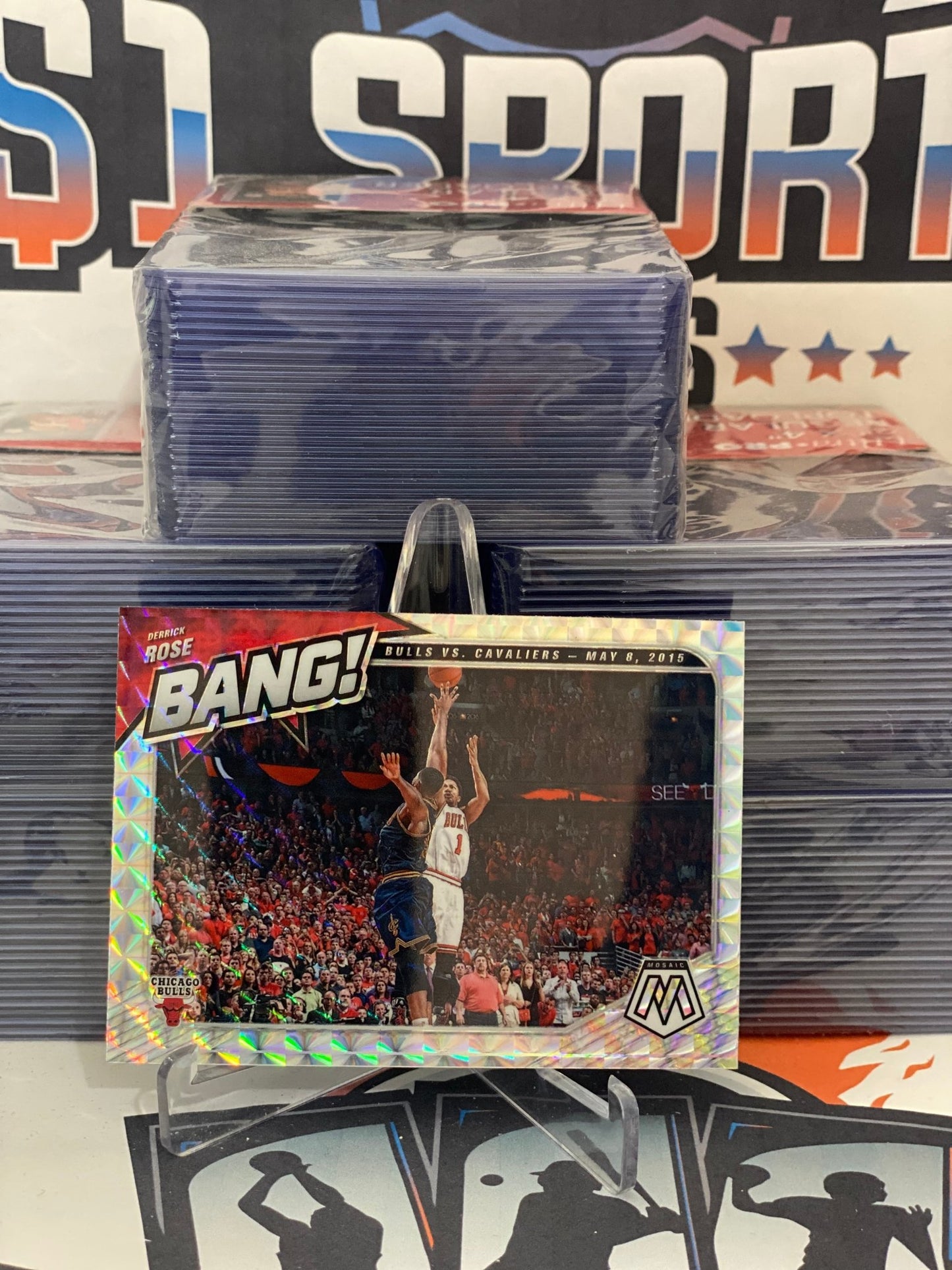 2020 Panini Mosaic (Mosaic Prizm, Bang!) Derrick Rose #5