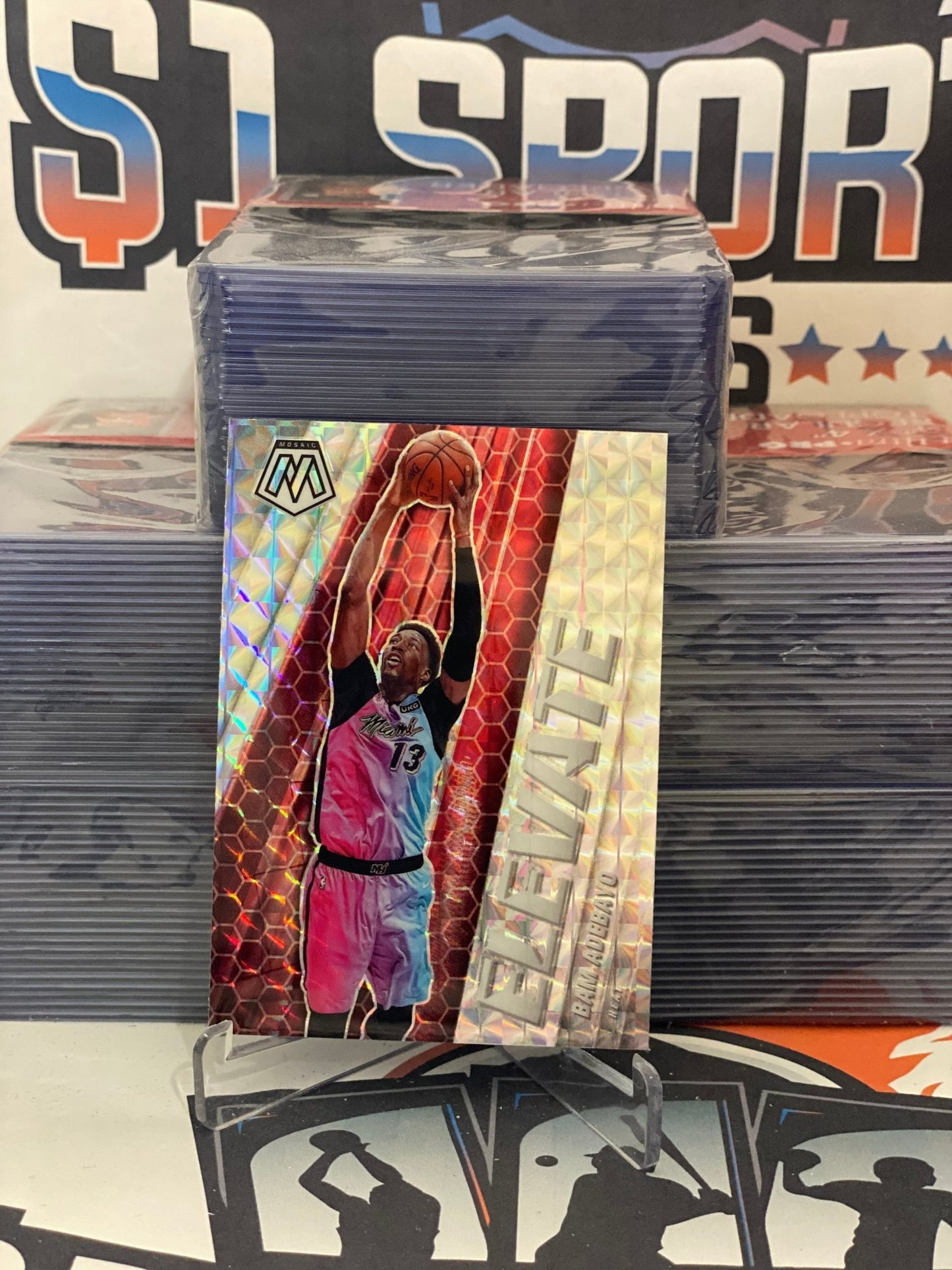 2020 Panini Mosaic (Mosaic Prizm, Elevate) Bam Adebayo #17