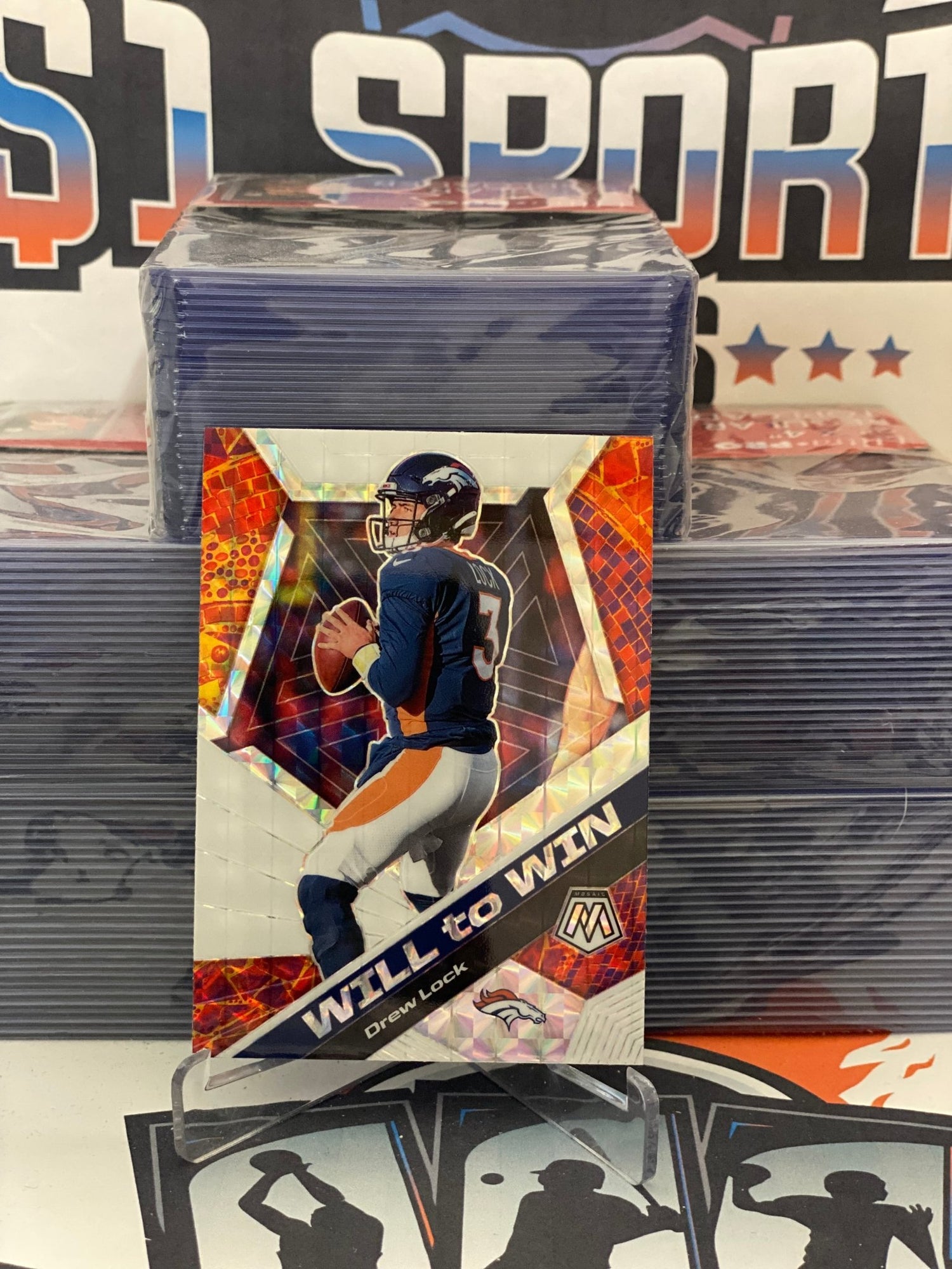 2020 Panini Mosaic (Mosaic Prizm, Will to Win) Drew Lock #WW17