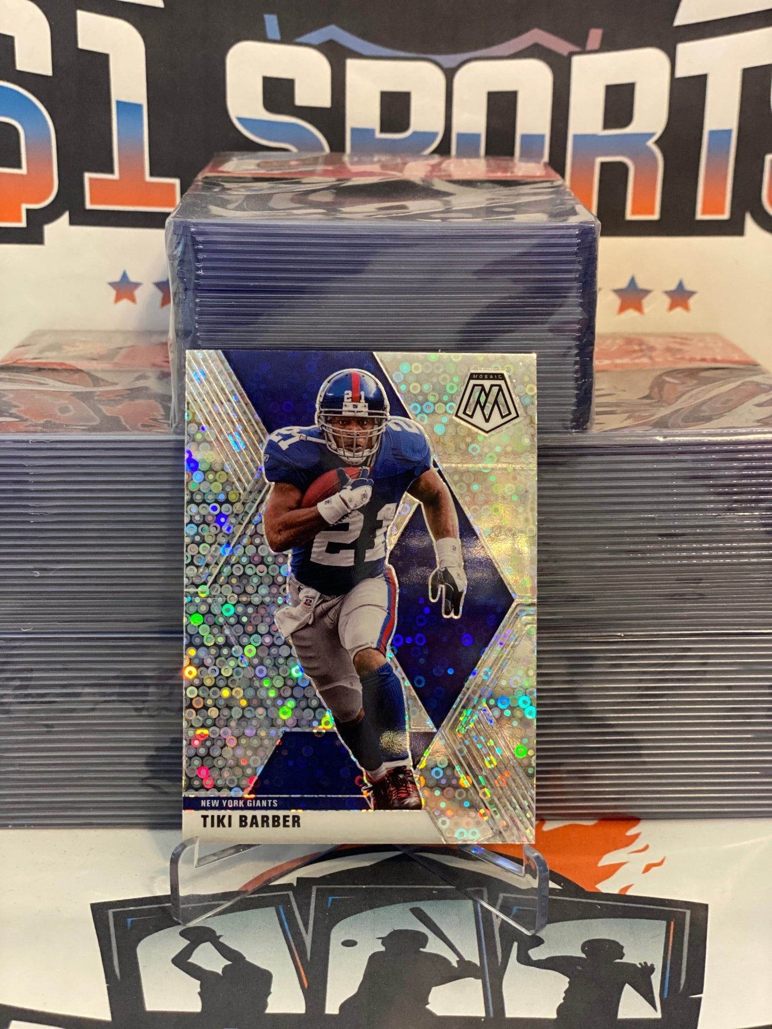 2020 Panini Mosaic (No Huddle Prizm) Tiki Barber #153