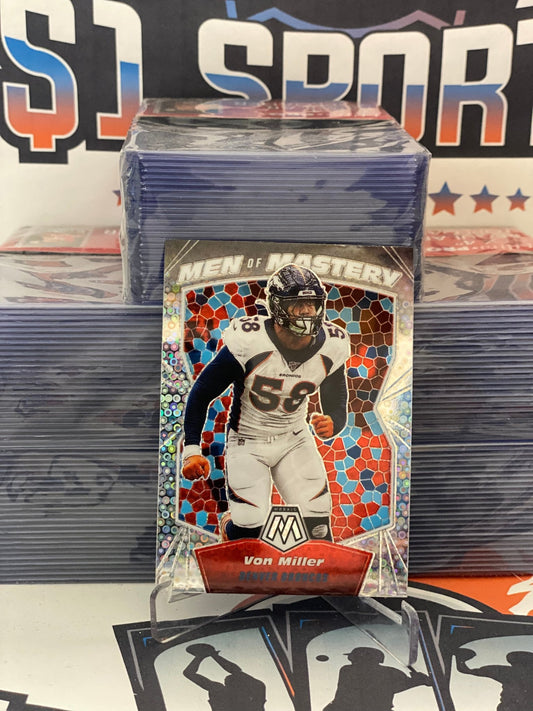 2020 Panini Mosaic (No Huddle Silver Prizm, Men of Mastery) Von Miller #MM12