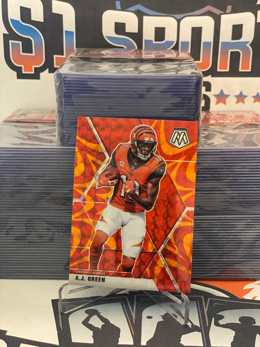 2020 Panini Mosaic (Orange Reactive Prizm) A.J. Green #49