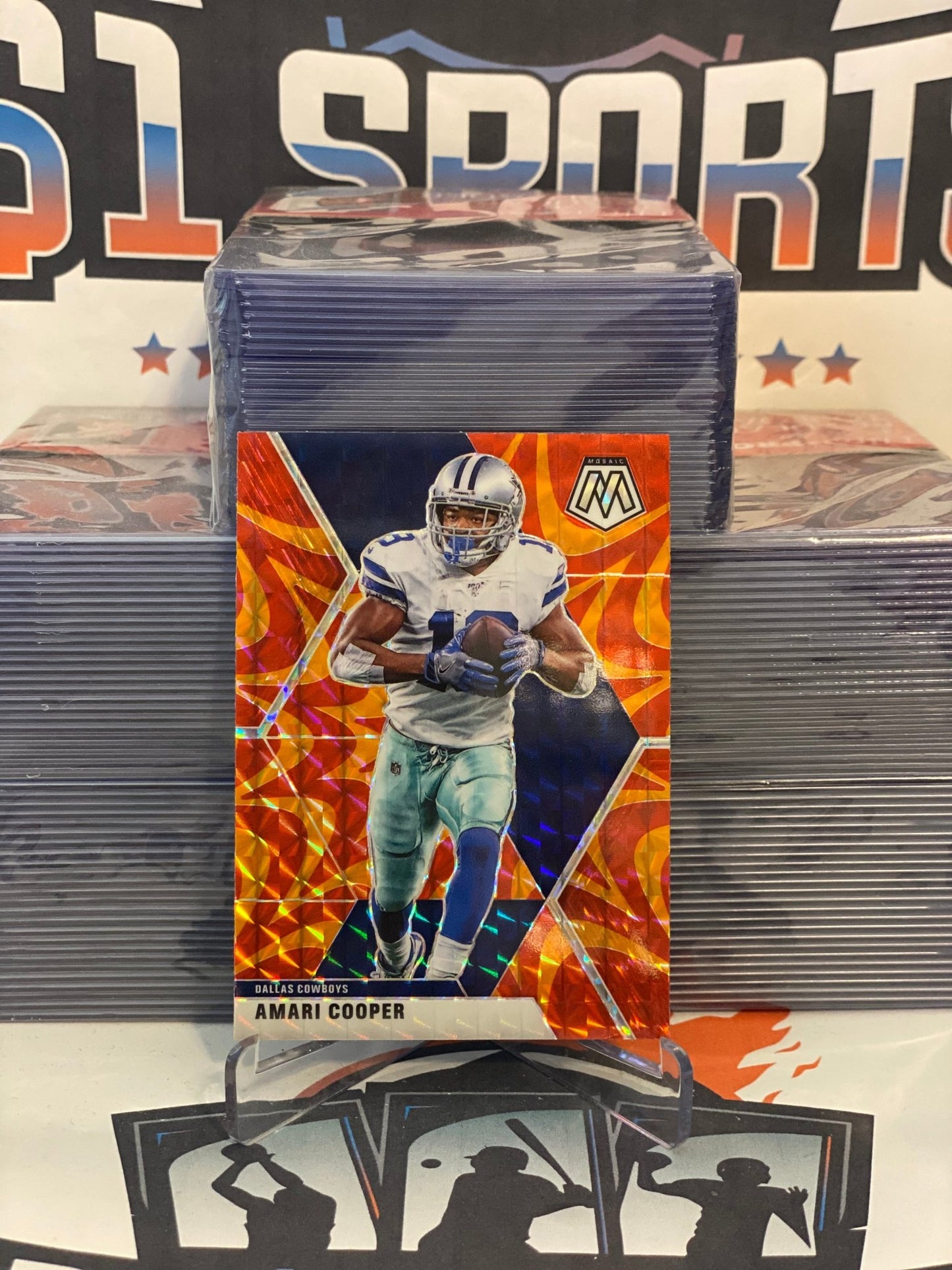 2020 Panini Mosaic (Orange Reactive Prizm) Amari Cooper #59