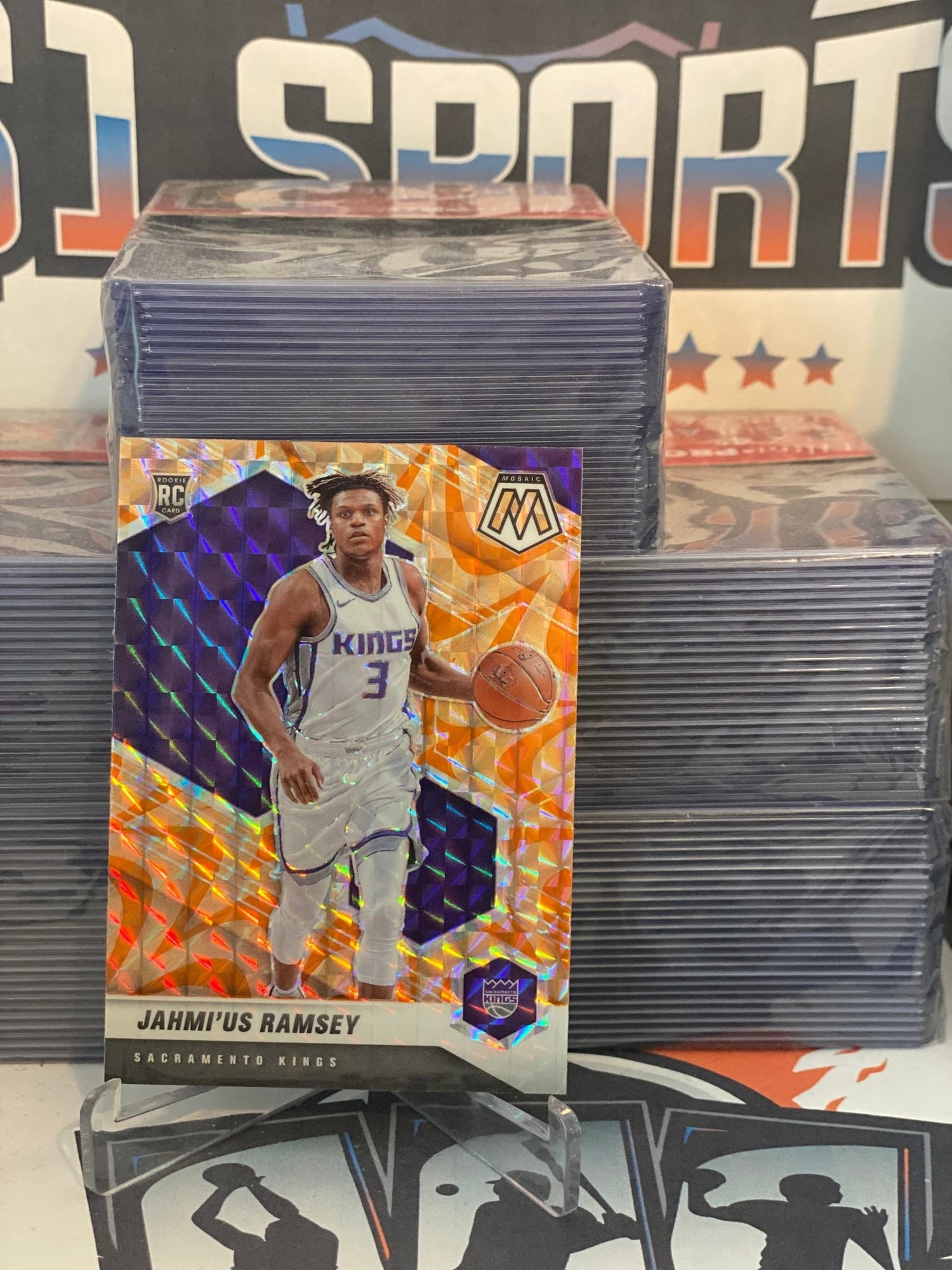 2020 Panini Mosaic (Orange Reactive Prizm) Jahmi'us Ramsey Rookie #239