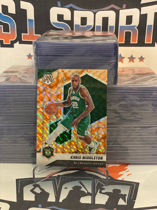 2020 Panini Mosaic (Orange Reactive Prizm) Khris Middleton #105