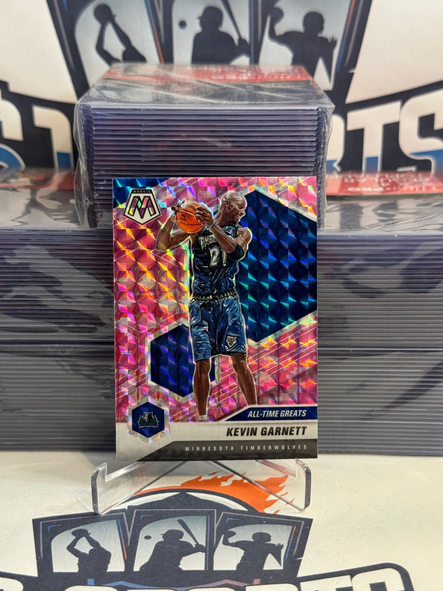 2020 Panini Mosaic (Pink Camo Prizm, All-Time Greats) Kevin Garnett #283