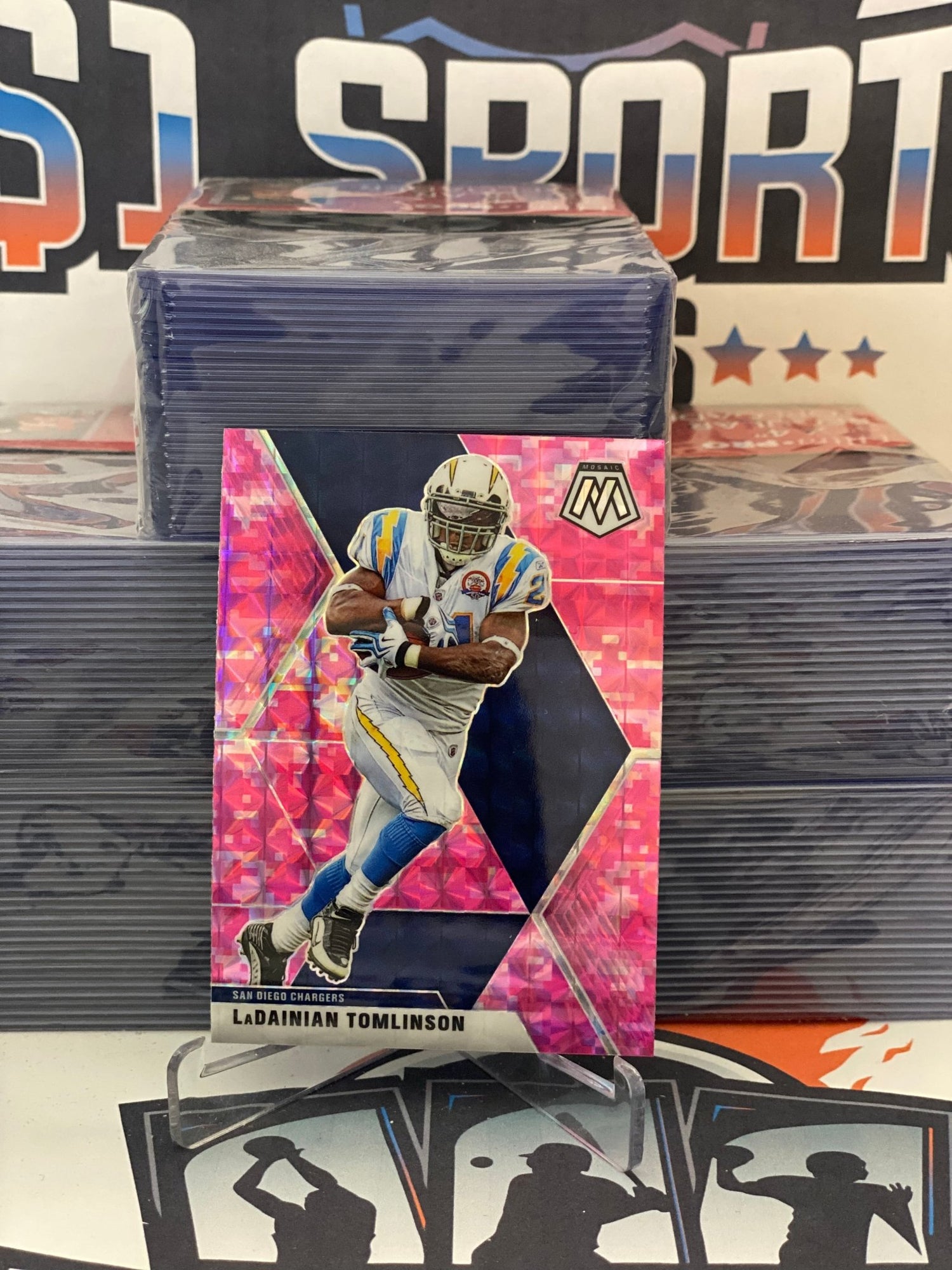 2020 Panini Mosaic (Pink Camo Prizm) LaDainian Tomlinson #113