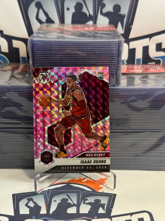 2020 Panini Mosaic (Pink Camo Prizm, NBA Debut) Isaac Okoro Rookie #271