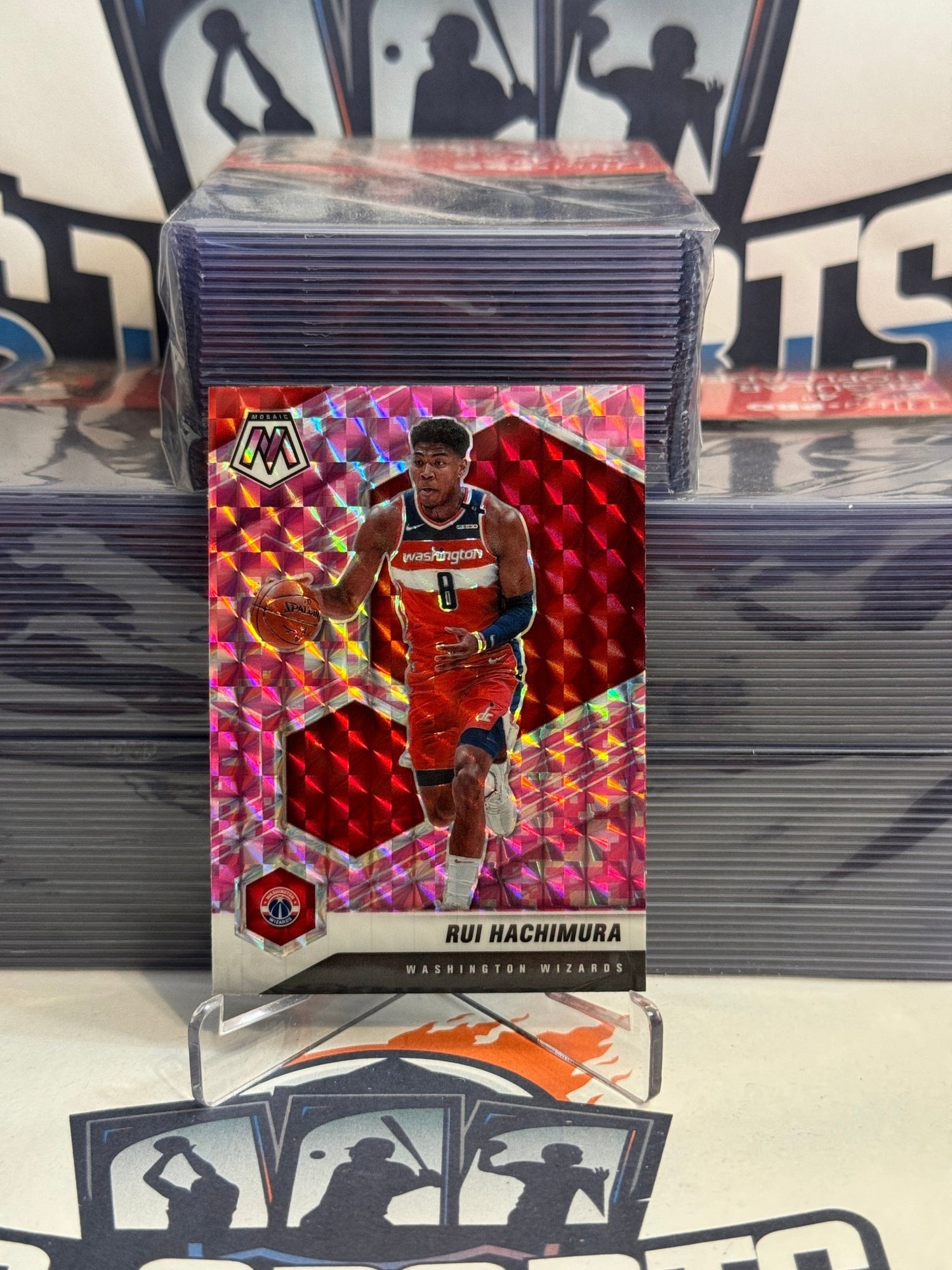 2020 Panini Mosaic (Pink Camo Prizm) Rui Hachimura #161