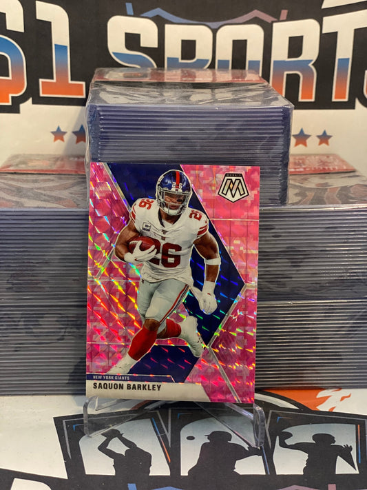 2020 Panini Mosaic (Pink Camo Prizm) Saquon Barkley #150