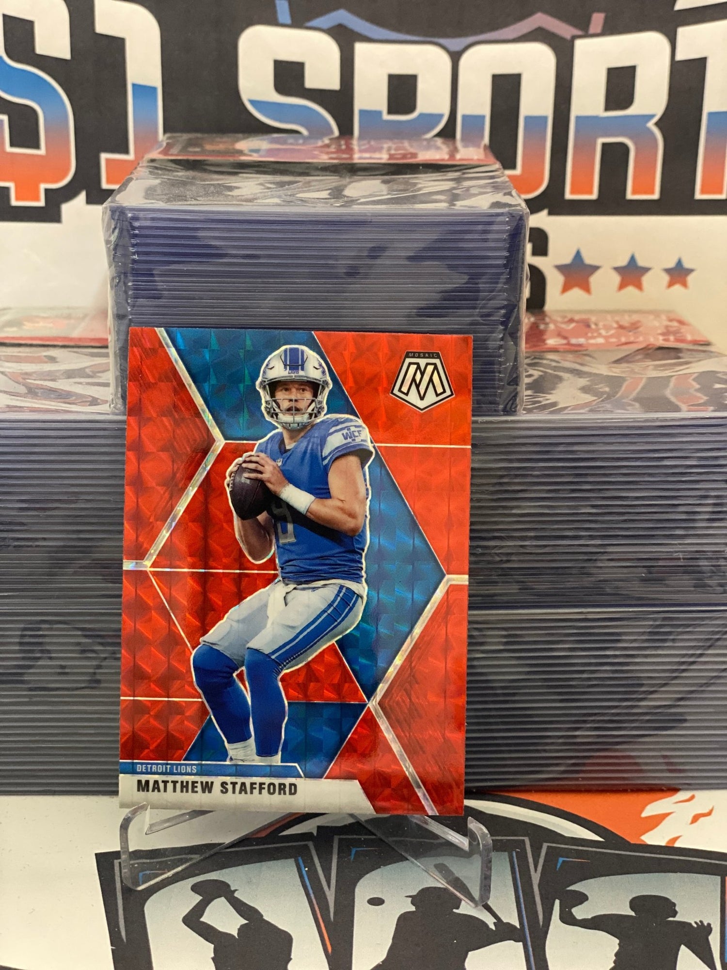 2020 Panini Mosaic (Red Prizm) Matthew Stafford #72