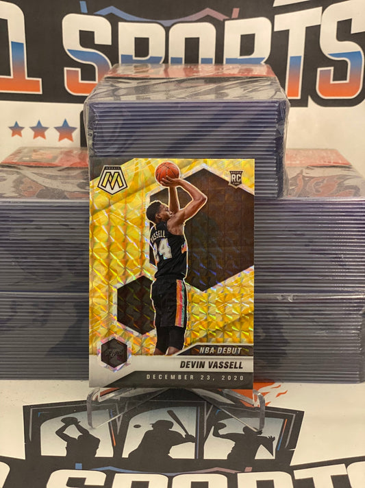 2020 Panini Mosaic (Yellow Reactive Prizm, NBA Debut) Devin Vassell Rookie #278