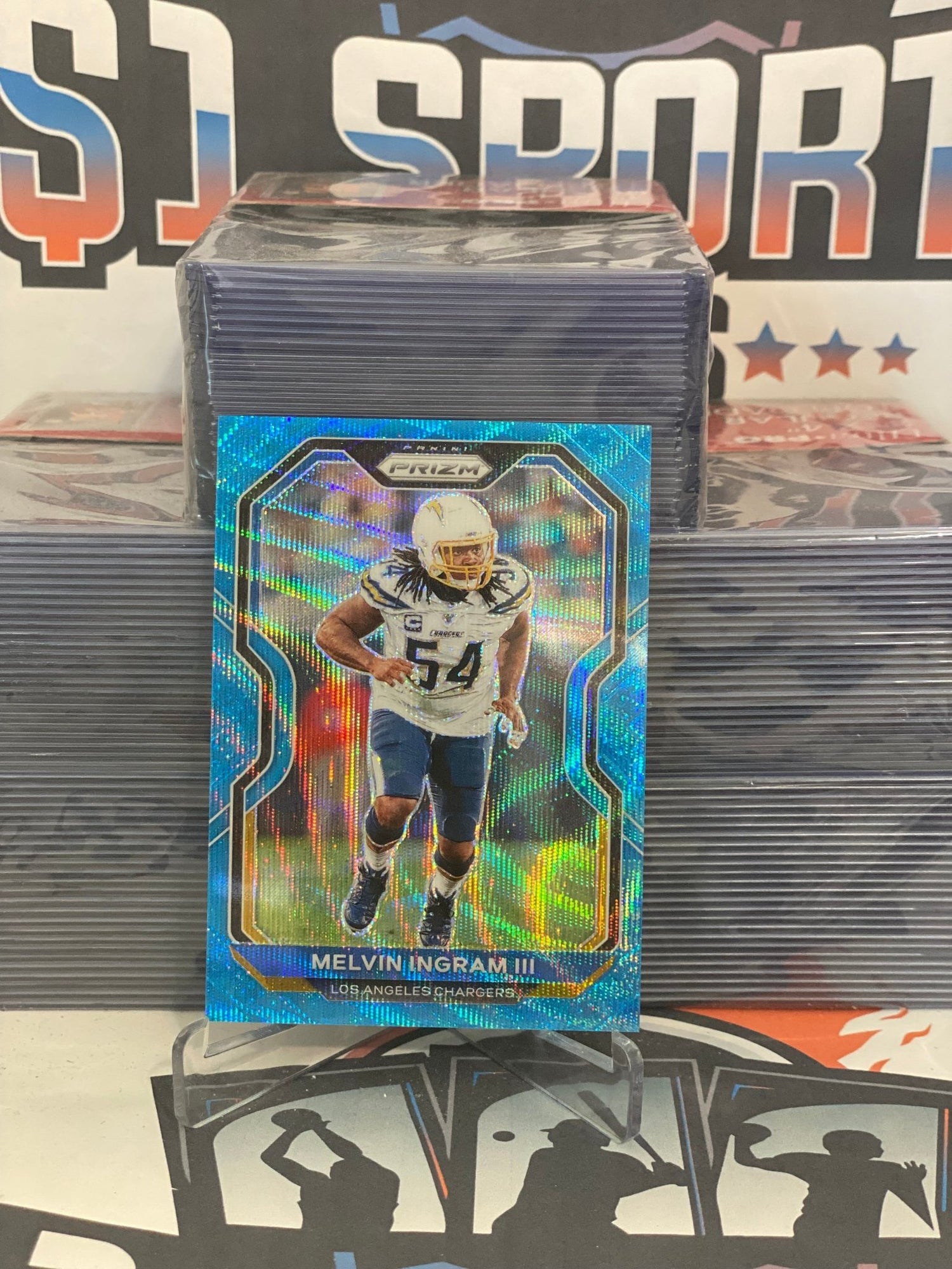 2020 Panini Prizm (Blue Wave Prizm 086/199) Melvin Ingram III #146