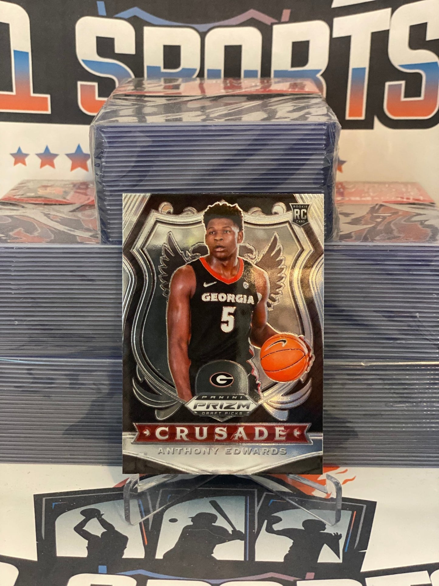 2020 Panini Prizm Draft Picks (Crusade) Anthony Edwards Rookie #81