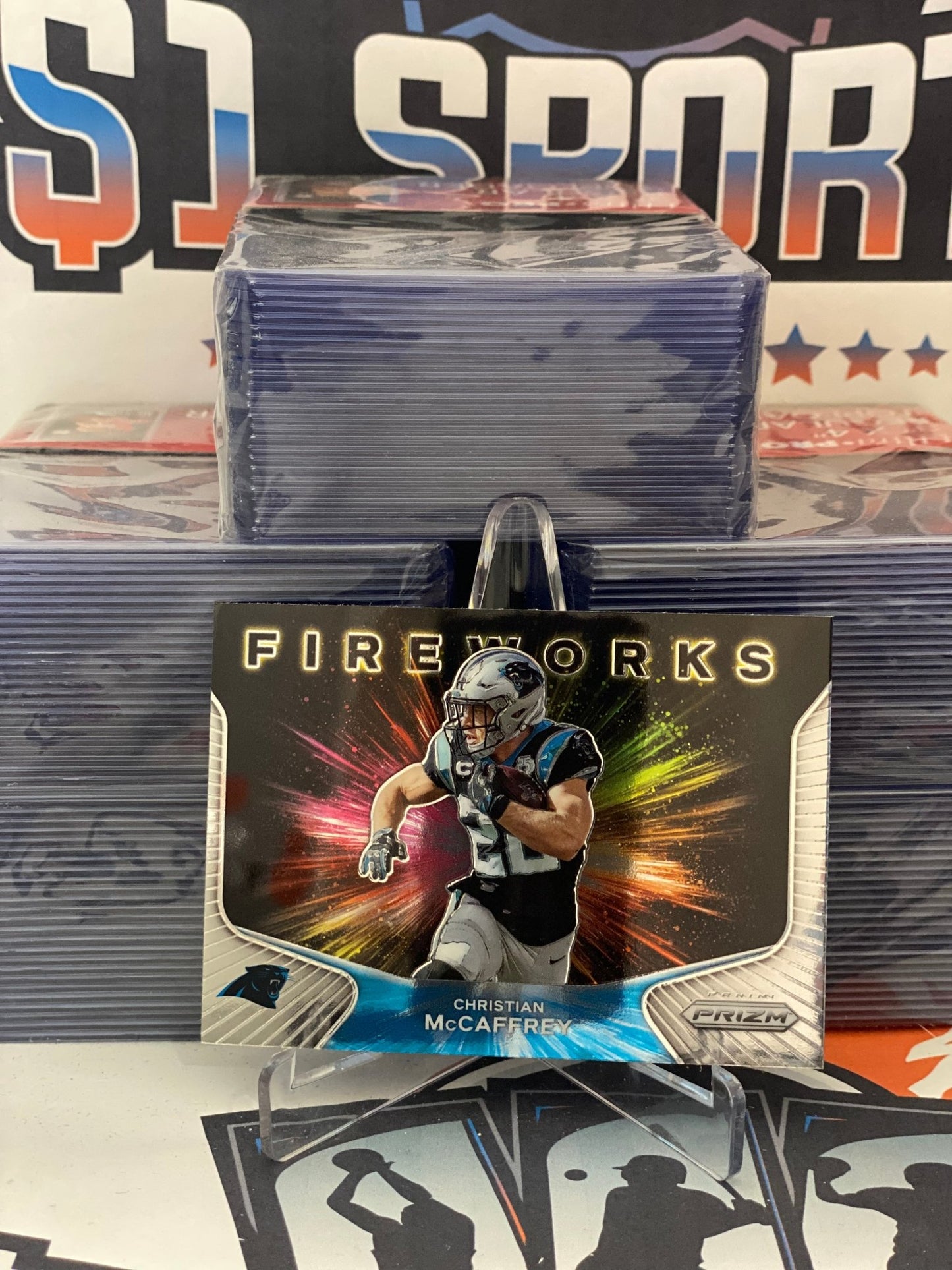 2020 Panini Prizm (Fireworks) Christian McCaffrey #1