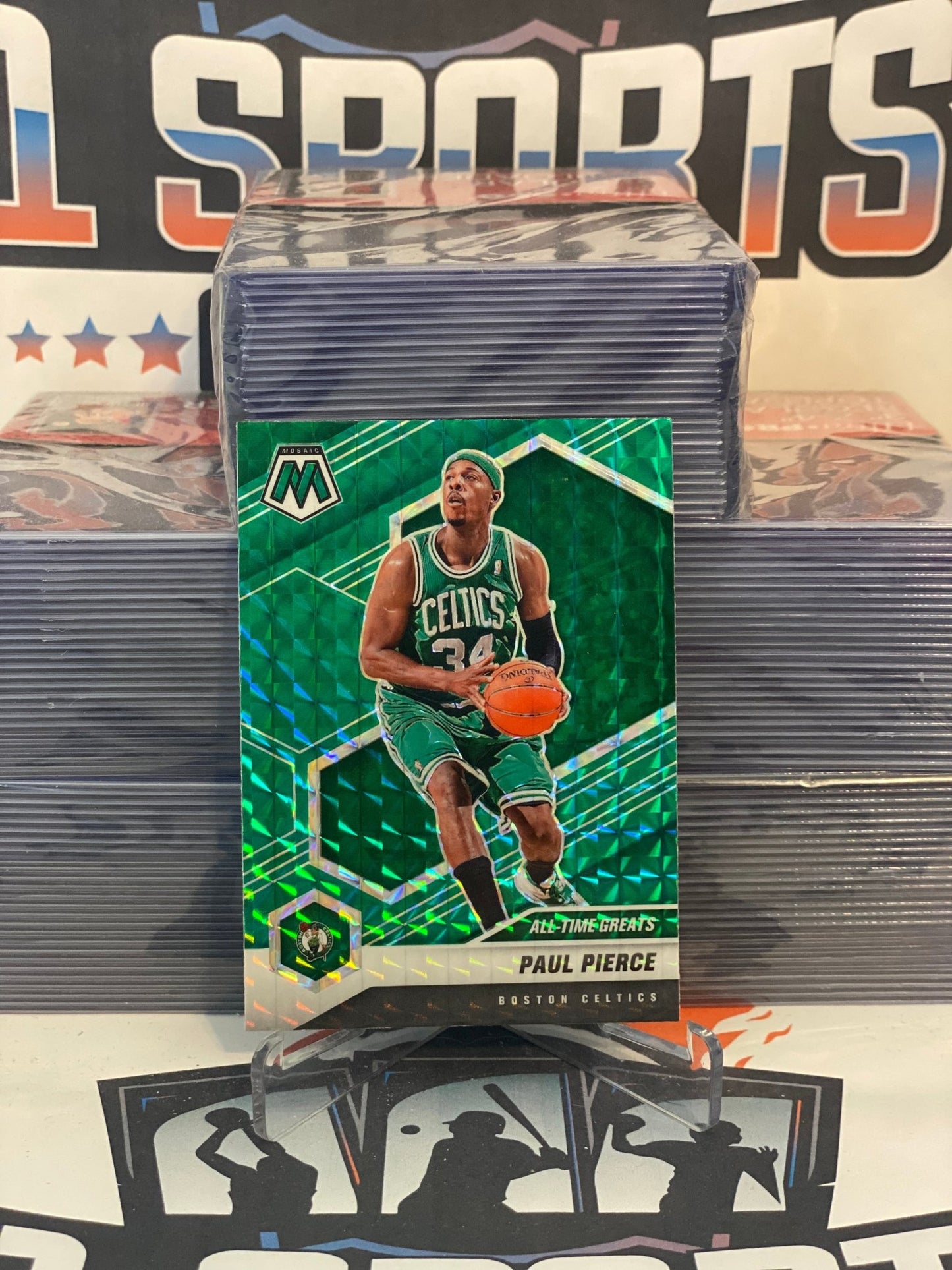 2020 Panini Prizm (Green Prizm, All-Time Greats) Paul Pierce #285