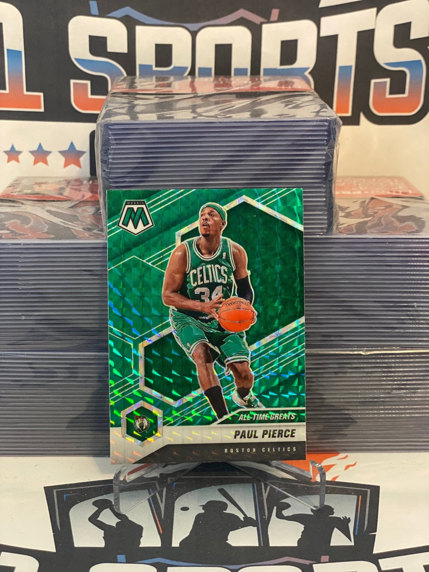 2020 Panini Prizm (Green Prizm, All-Time Greats) Paul Pierce #285