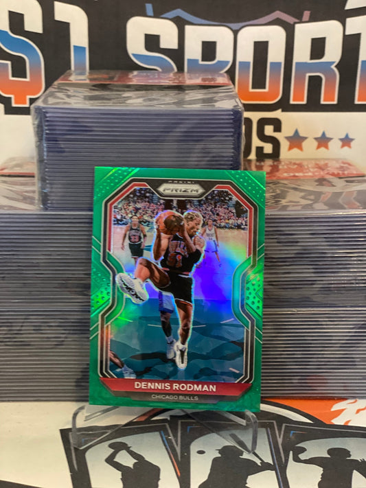 2020 Panini Prizm (Green Prizm) Dennis Rodman #166