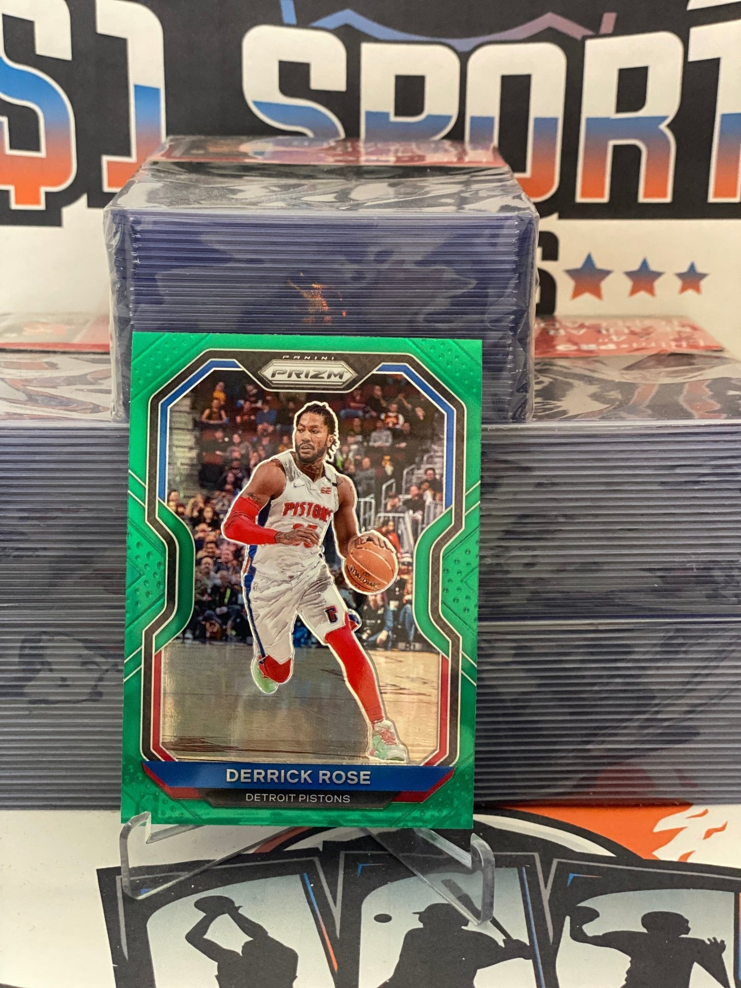 2020 Panini Prizm (Green Prizm) Derrick Rose #231