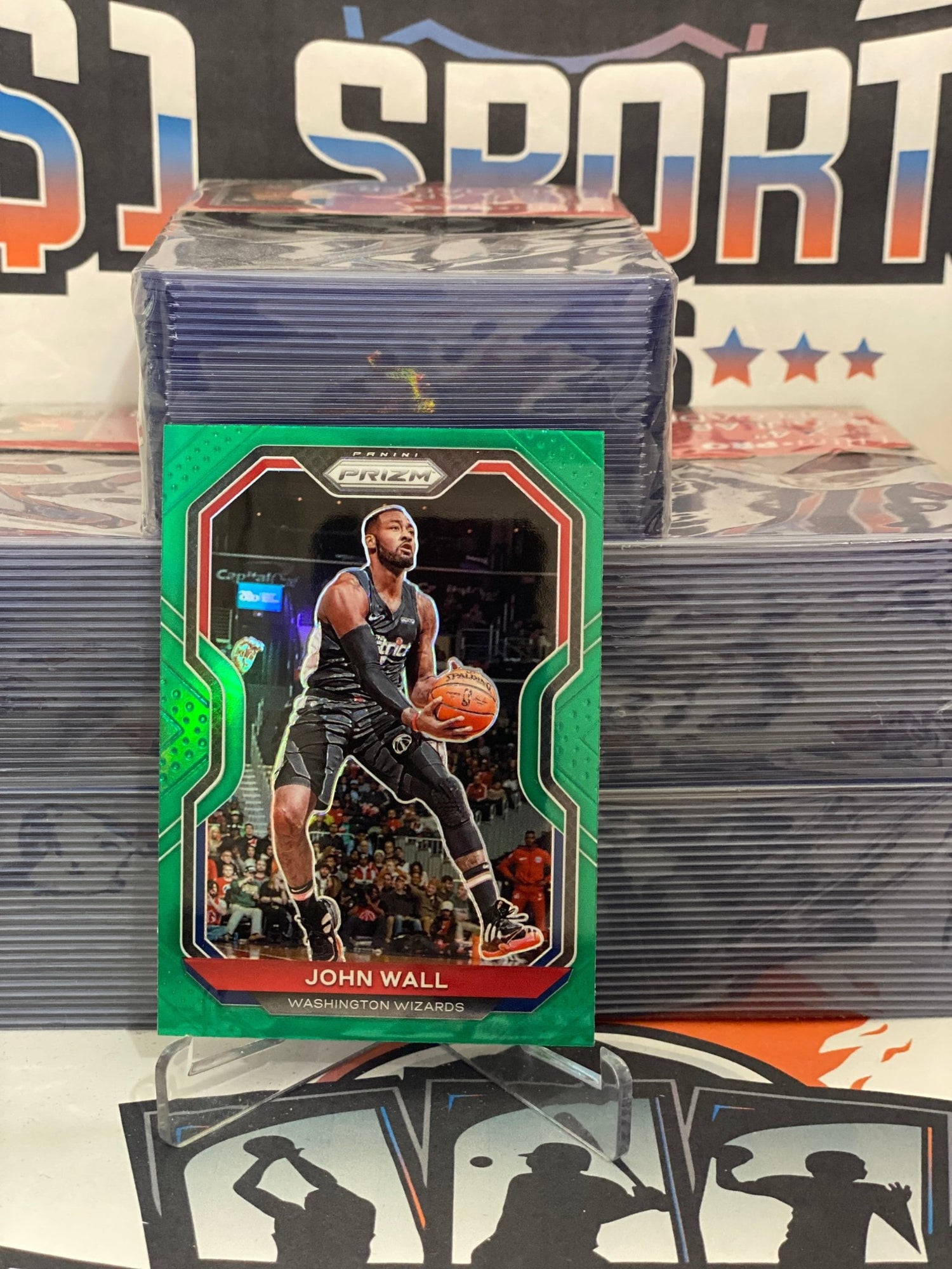 2020 Panini Prizm (Green Prizm) John Wall #56