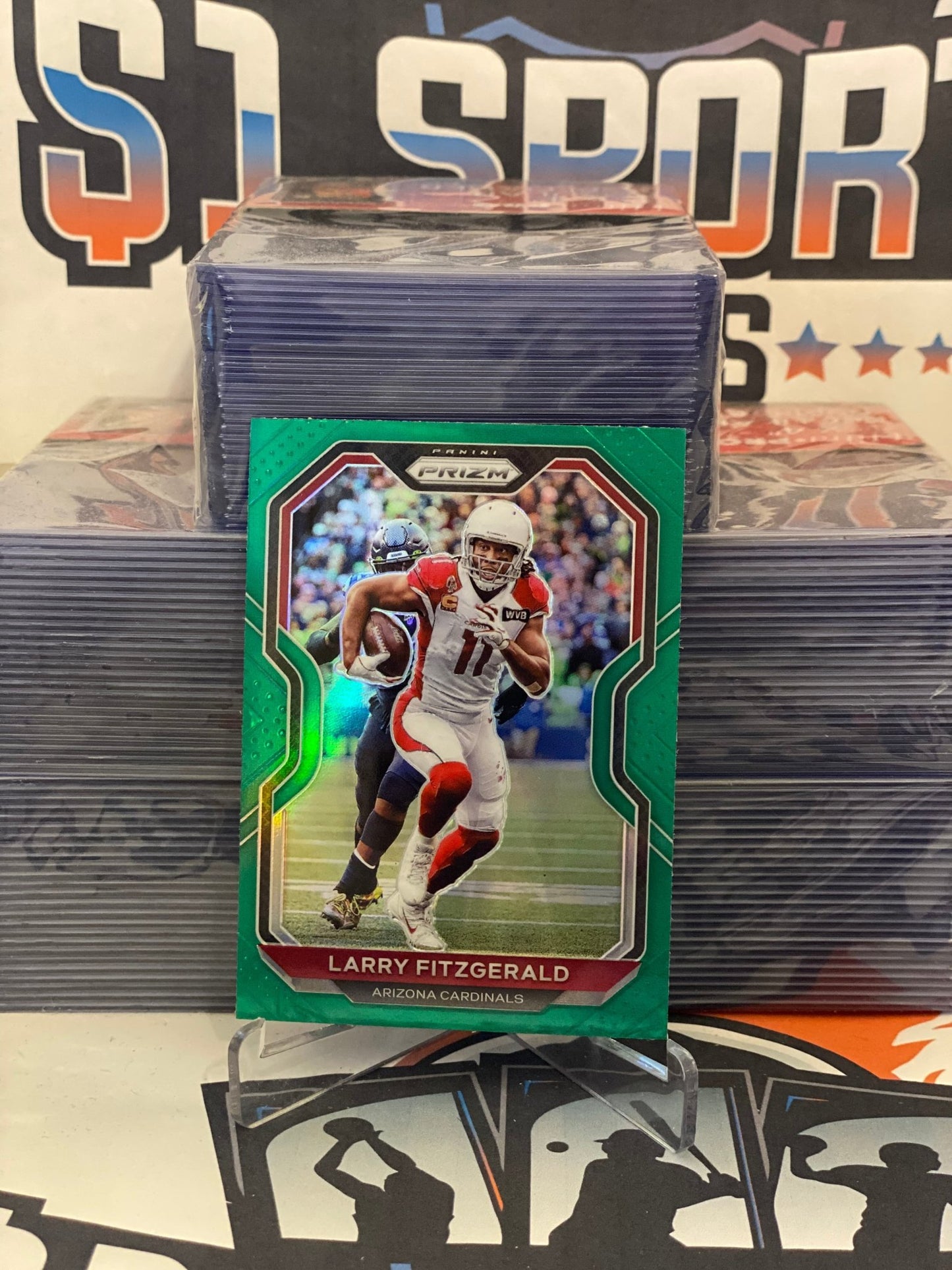 2020 Panini Prizm (Green Prizm) Larry Fitzgerald #263