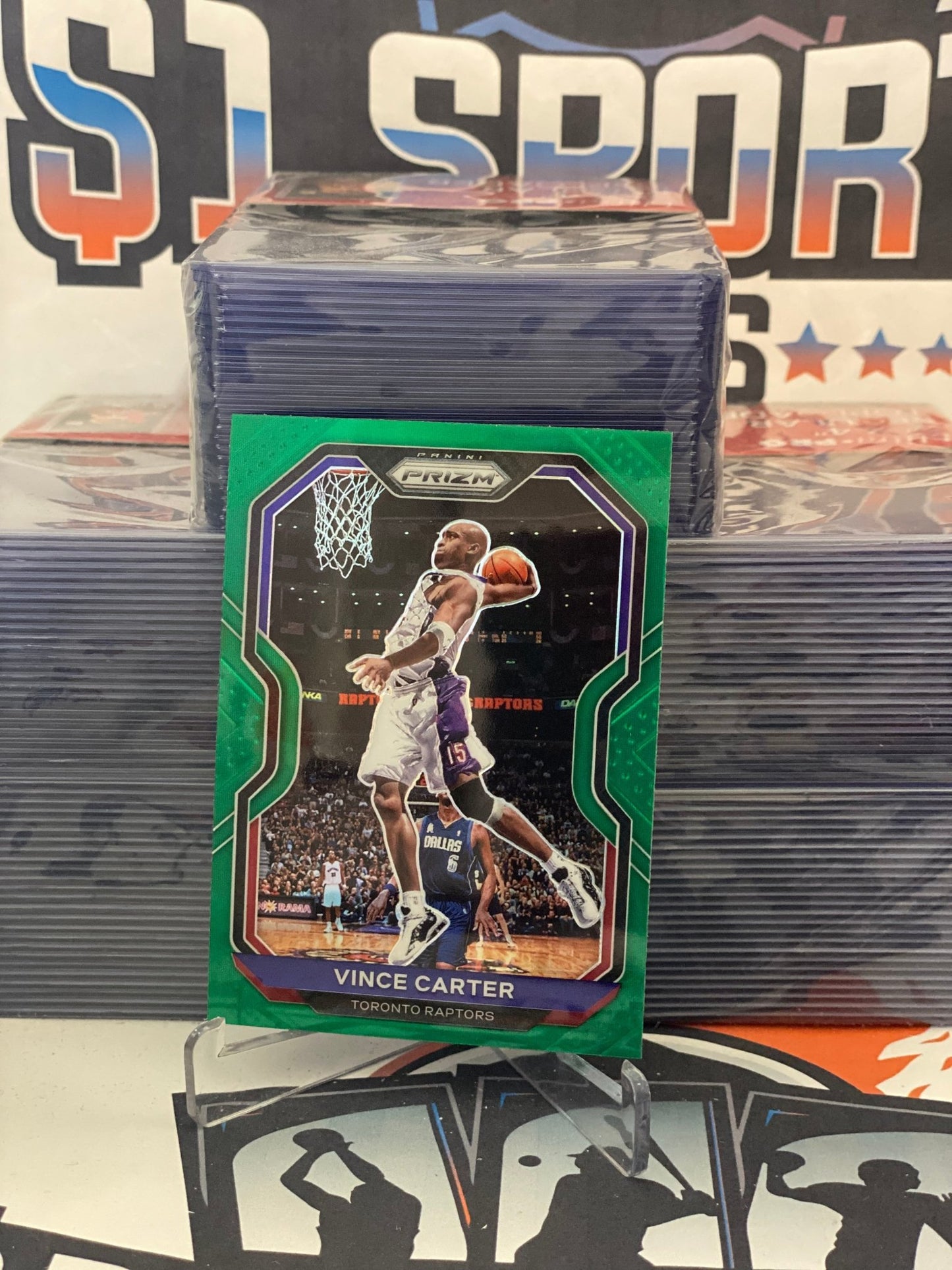 2020 Panini Prizm (Green Prizm) Vince Carter #117