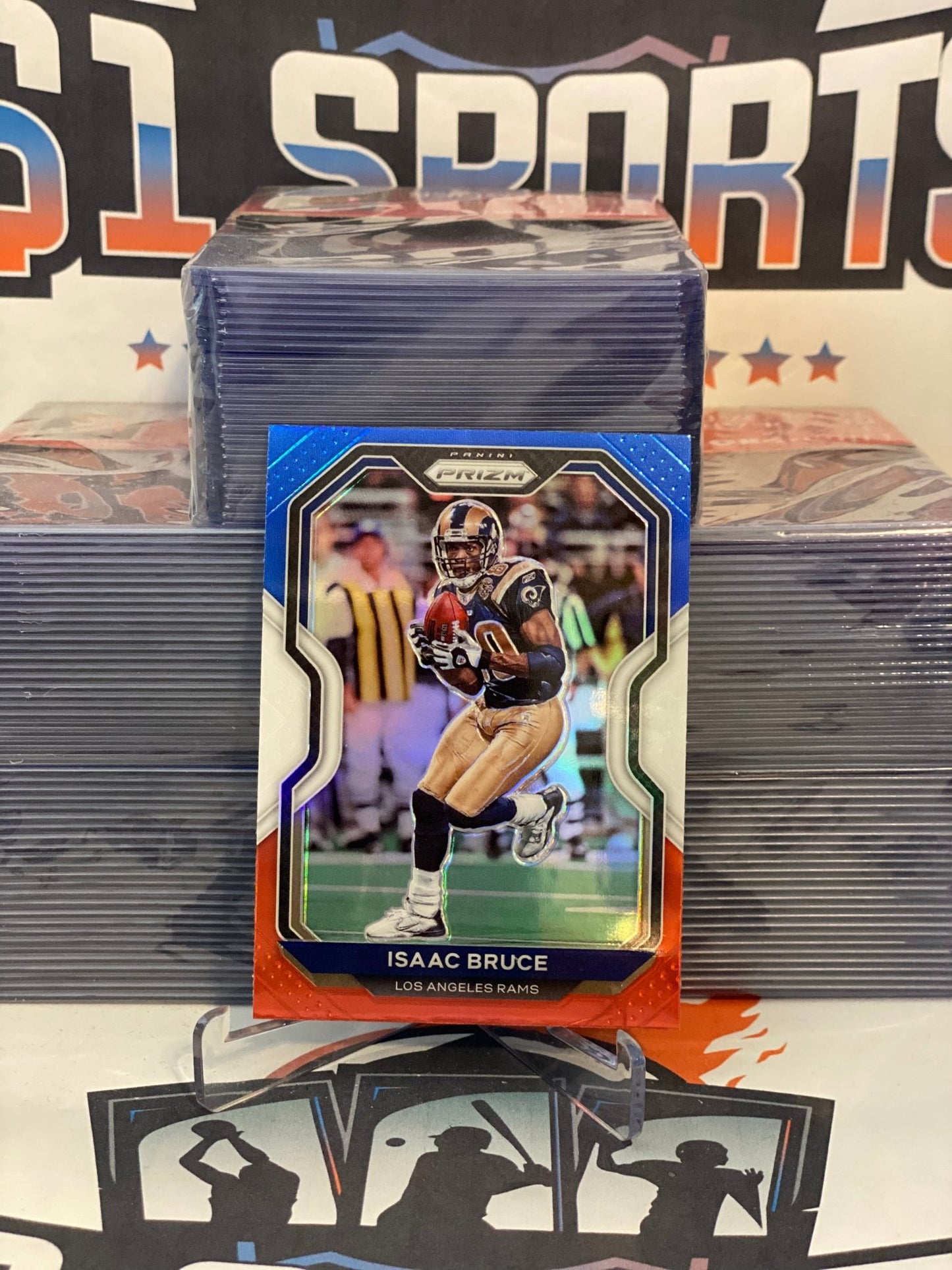 2020 Panini Prizm (Green Pulsar Prizm) Isaac Bruce #280