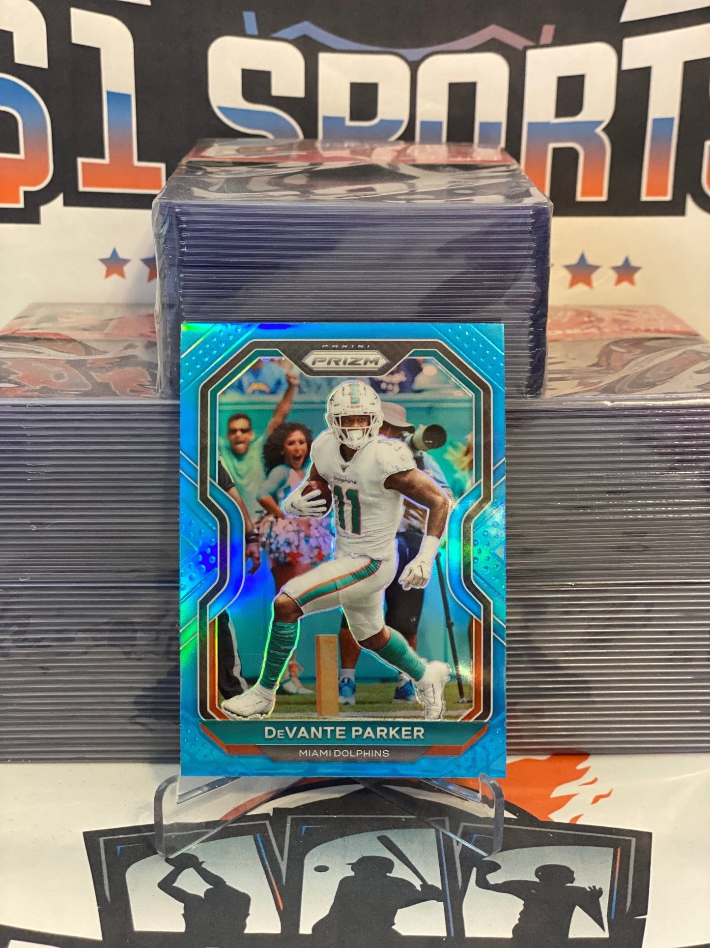 2020 Panini Prizm (Light Blue Prizm) DeVante Parker #10