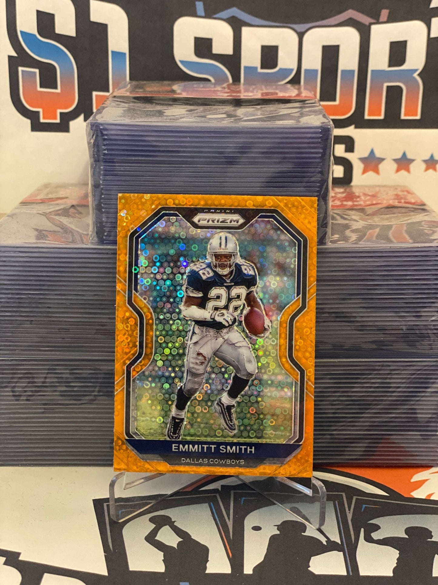 2020 Panini Prizm (Orange Disco Prizm) Emmitt Smith #157