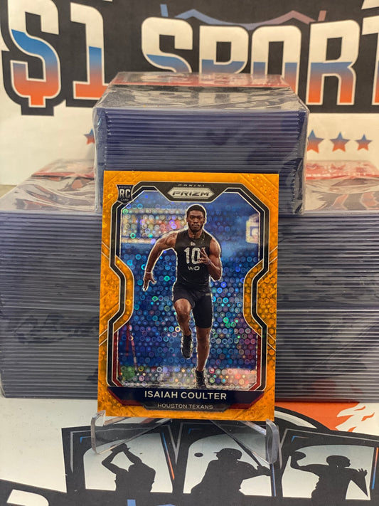 2020 Panini Prizm (Orange Disco Prizm) Isaiah Coulter Rookie #395