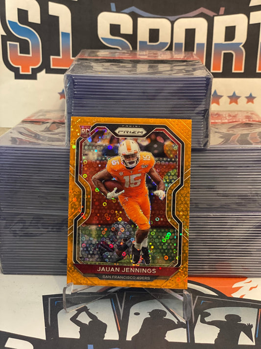 2020 Panini Prizm (Orange Disco Prizm) Jauan Jennings Rookie #304