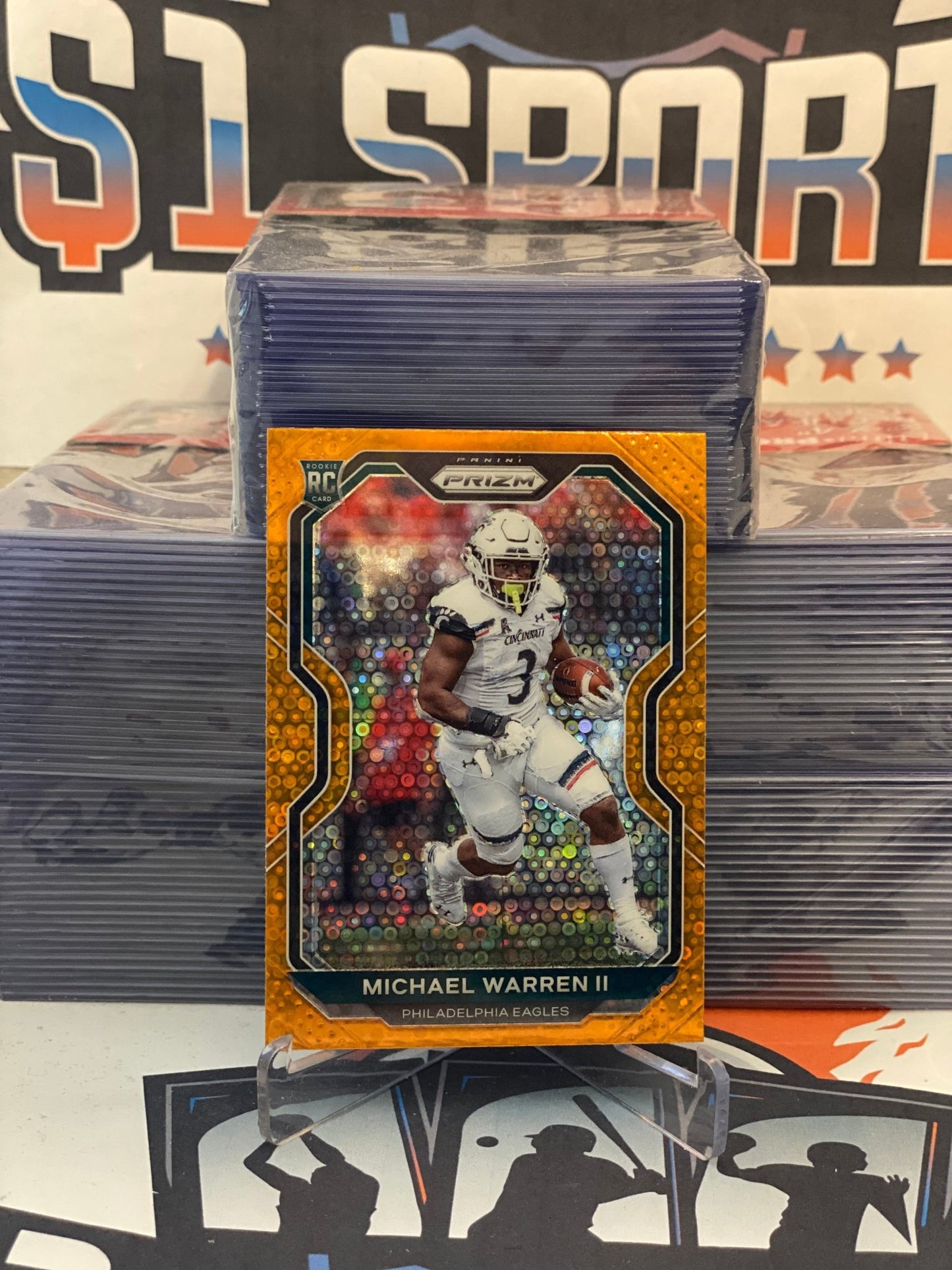 2020 Panini Prizm (Orange Disco Prizm) Michael Warren II Rookie #345